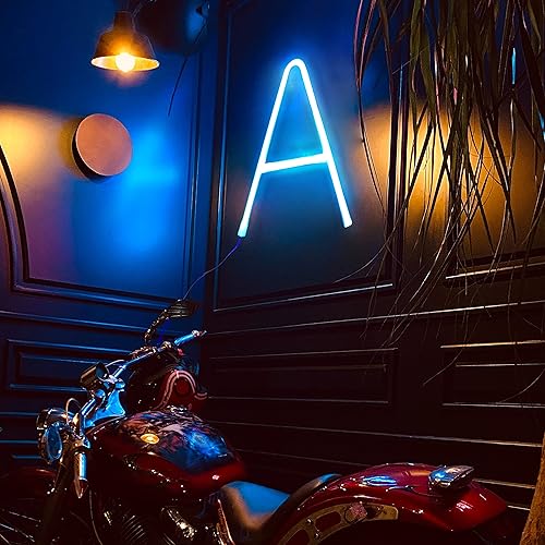 Miniatura 7 de Letrero de neón decorativo de pared, lámpara de neón del alfabeto, letra de marquesina, funciona con pilas, letrero de neón de la A a la Z y del 0