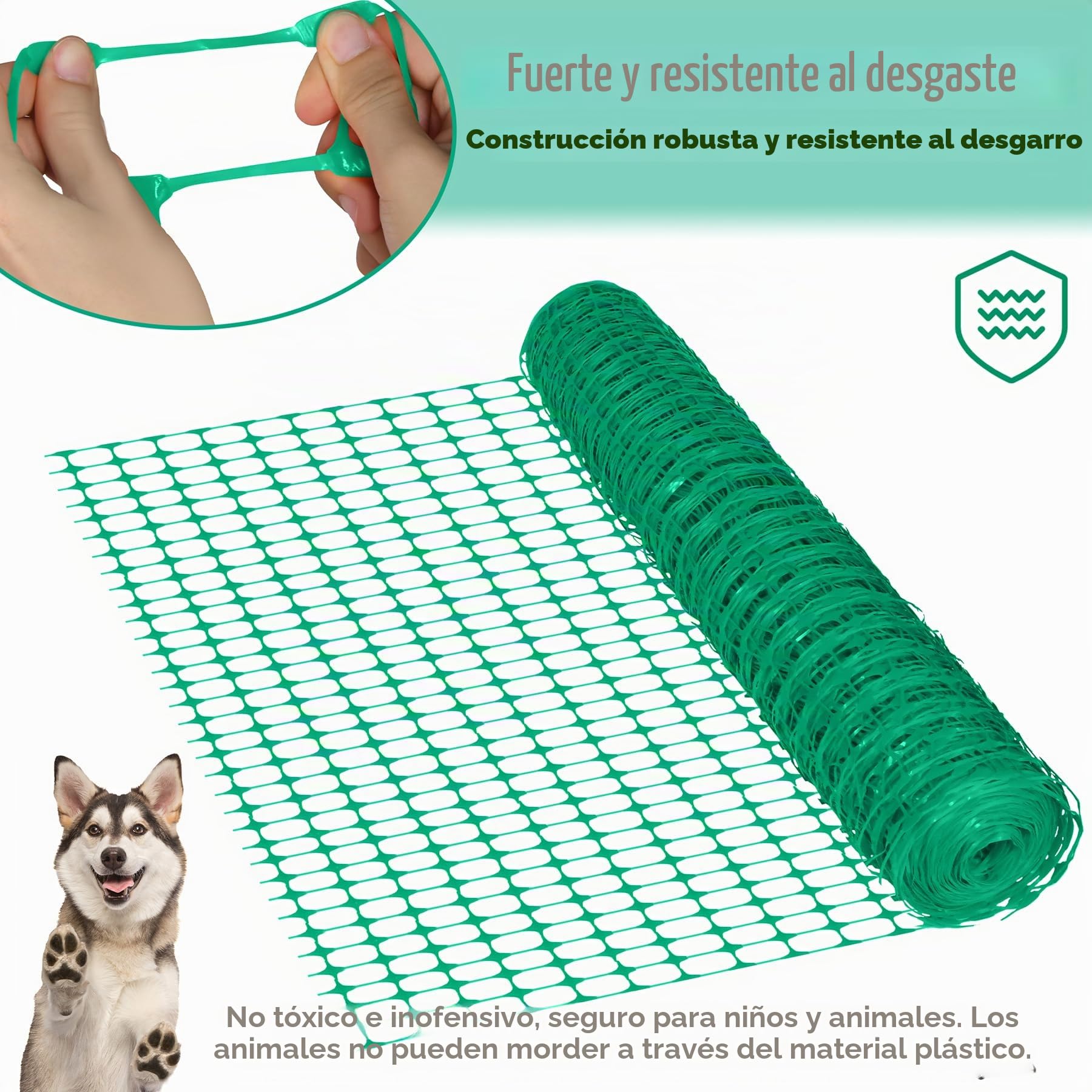 Froadp Valla de pasto de 1 m x 30 m, valla de pollo con clavos y cintas, red de protección de plástico, valla móvil, valla de limitación multifuncional, valla de ovejas, valla para perros, red de aves