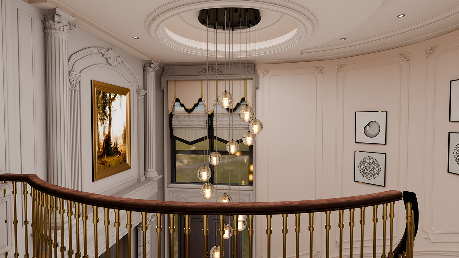 HAIXIANG 16-Lights Square Modern Chandelier Bubble Crystal 118