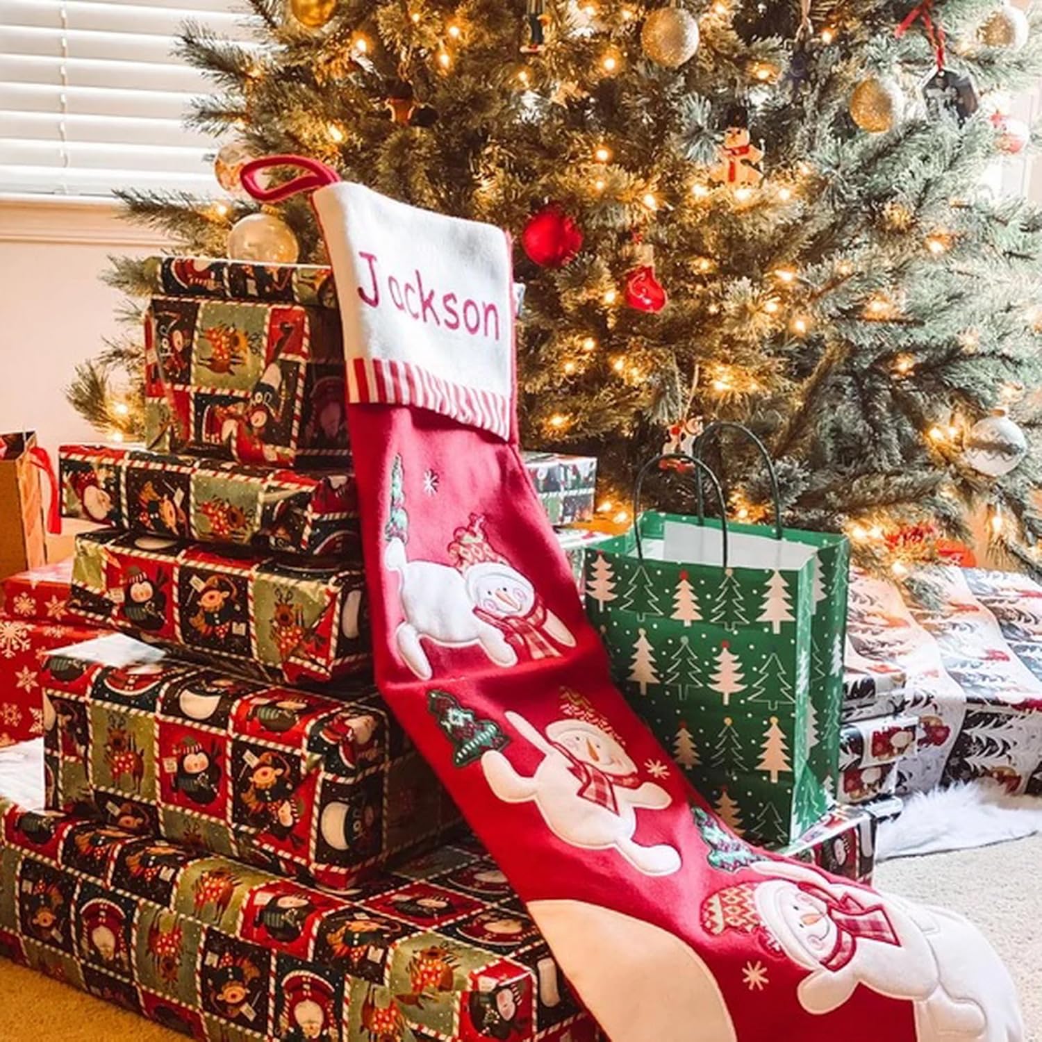 Personalized Dibsies Giant Stocking (Tumbling Reindeer)