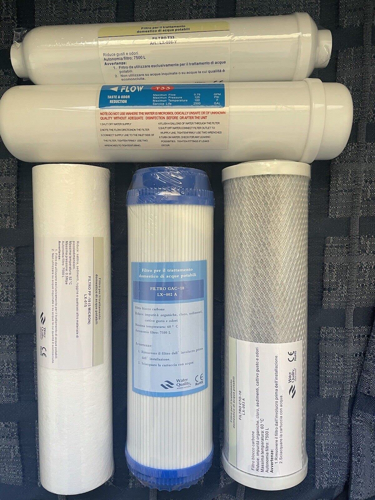 Kit Filtri Per Depuratore 5 Stadi MICROFILTRAZIONE NW PR 305 5 FILTRI NW-PR305