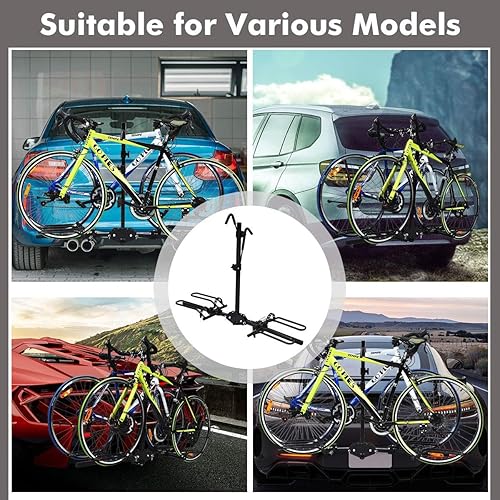 Miniatura 4 de Black Series 2 - Soporte de enganche plegable para bicicletas, compatible con receptores de enganche de 1-14" y 2"