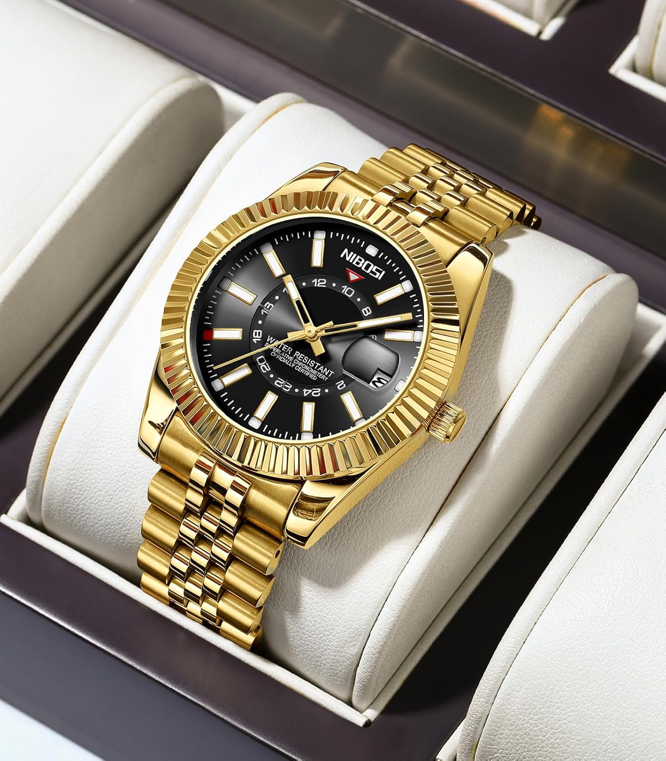 NIBOSI Watches for Men Analog Quartz Stainless Steel Dial with Date Waterproof Business Classic Luxury Dress Mens Wrist Watches - Image 8