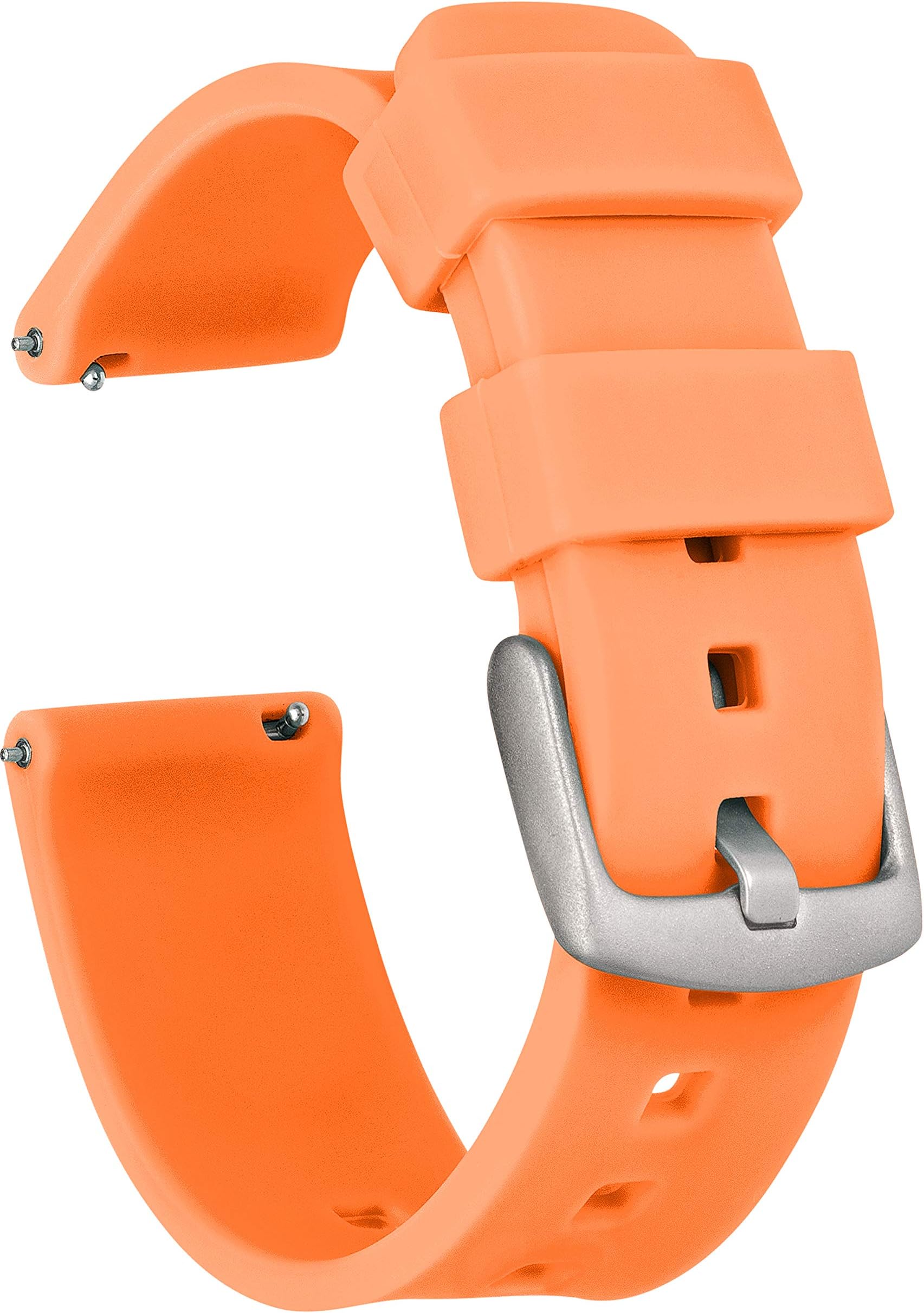 GadgetWraps 14mm Silicone Watch Band Strap with Quick Release Pins – Compatible with Pebble, Fossil, Skagen, Wristology - 14mm Quick Release Watch Band (Orange Glow, 14mm)