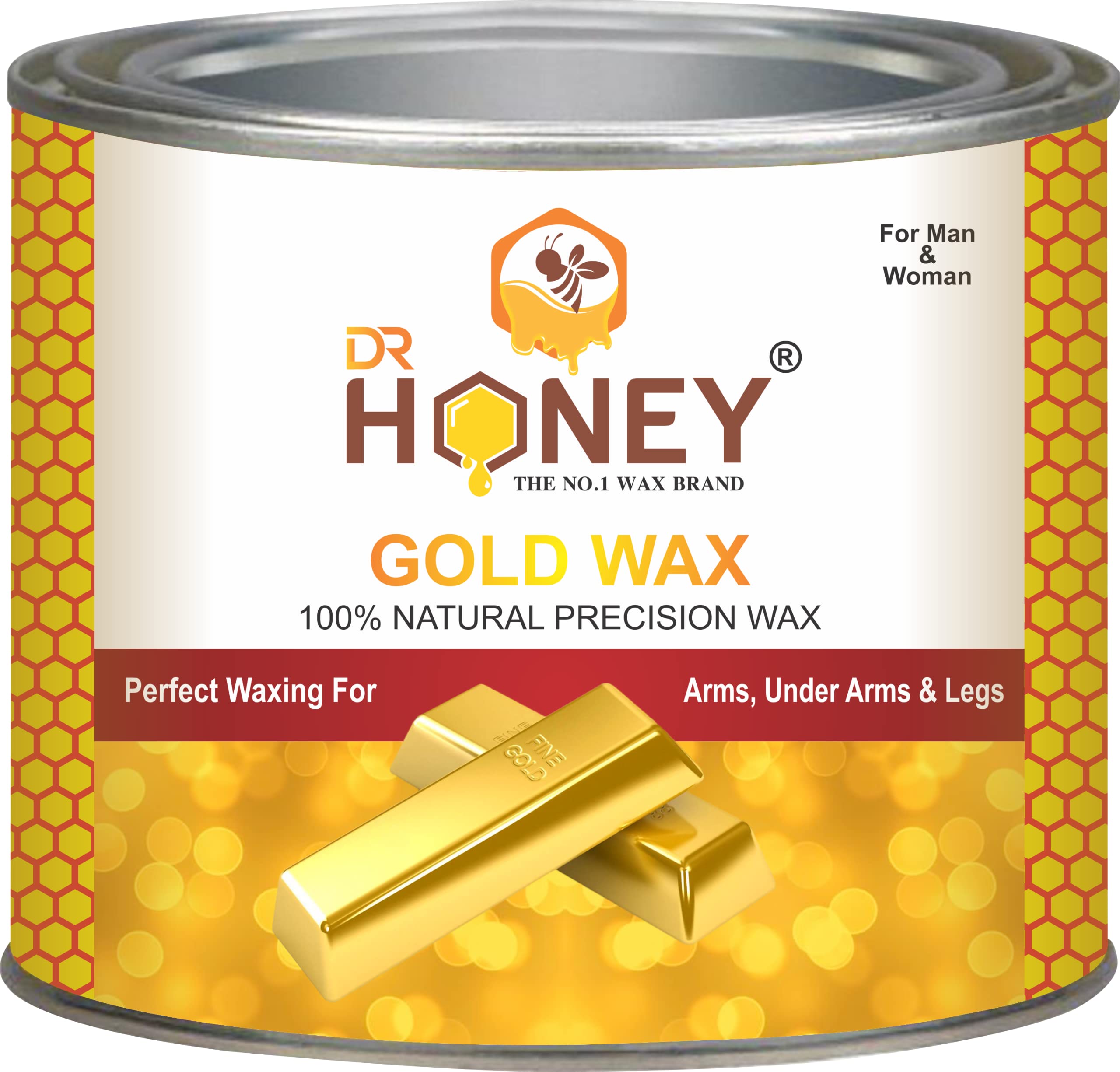 DR HONEY aloevera Wax 600 gram Hair Remover Wax for all skin wax good for your skin (gold)