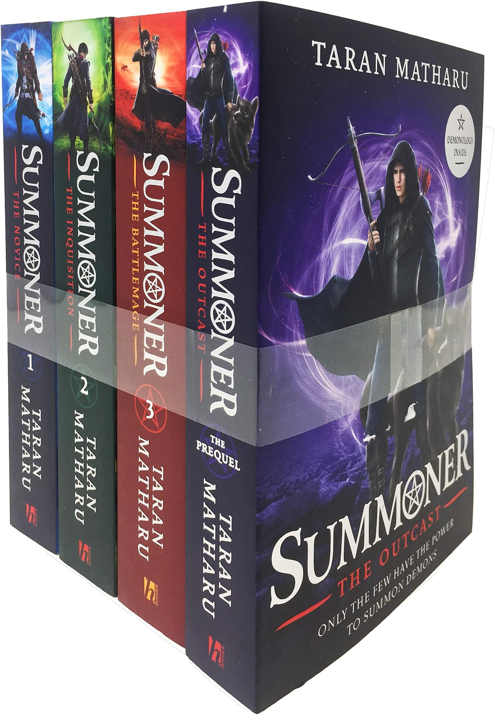 Taran Matharu The Summoner 4 Books Collection Set (The Battlemage, The Novice, The Inquisition, The Outcast)