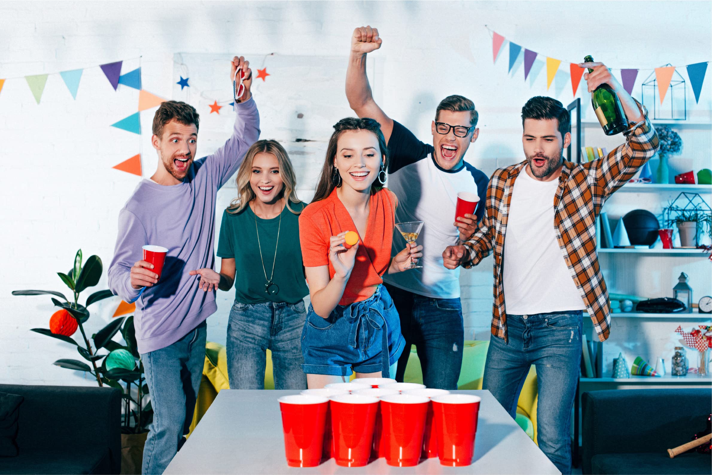 WINKEE Beer Pong Beer Pong Game Multicolor One Size