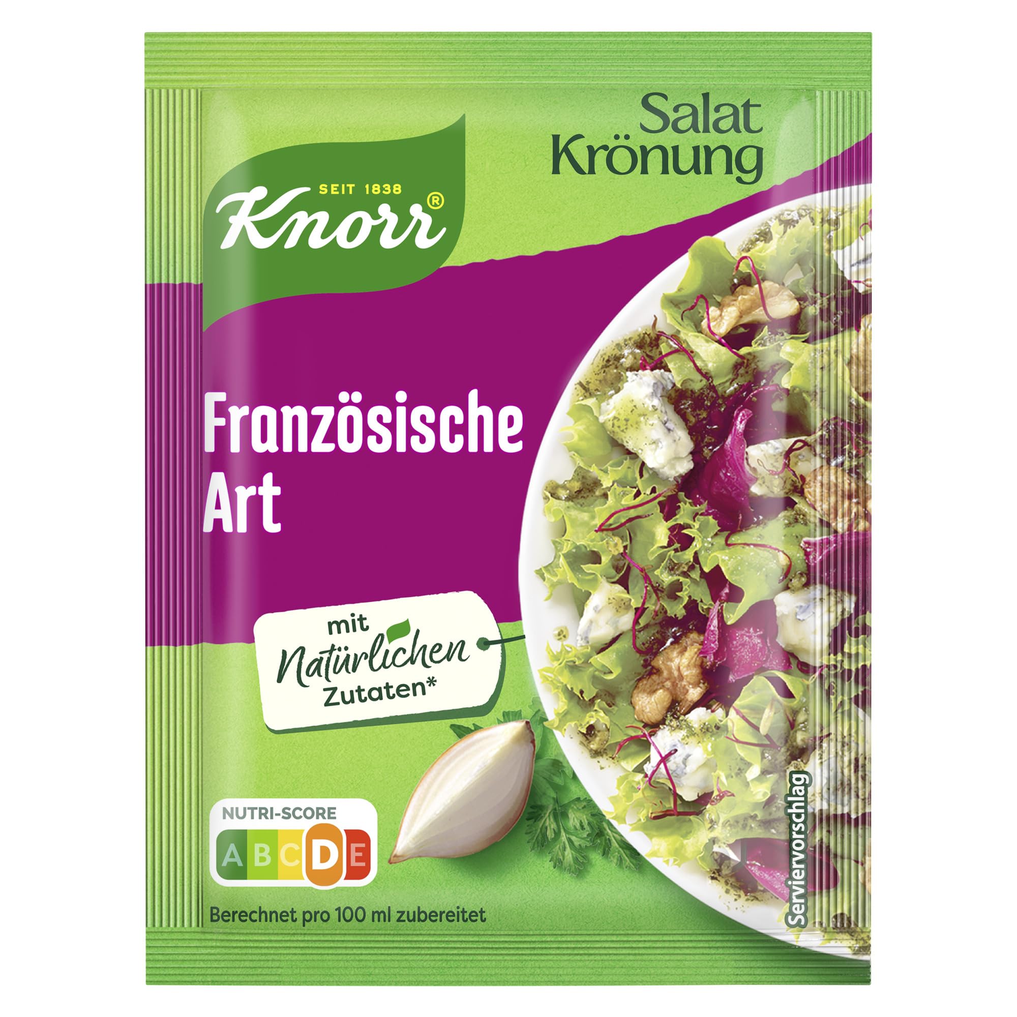 Knorr Salatkrönung Französische Art für ein leckeres Salatdressing mit natürlichen Zutaten* 15 x 5 x 90ml
