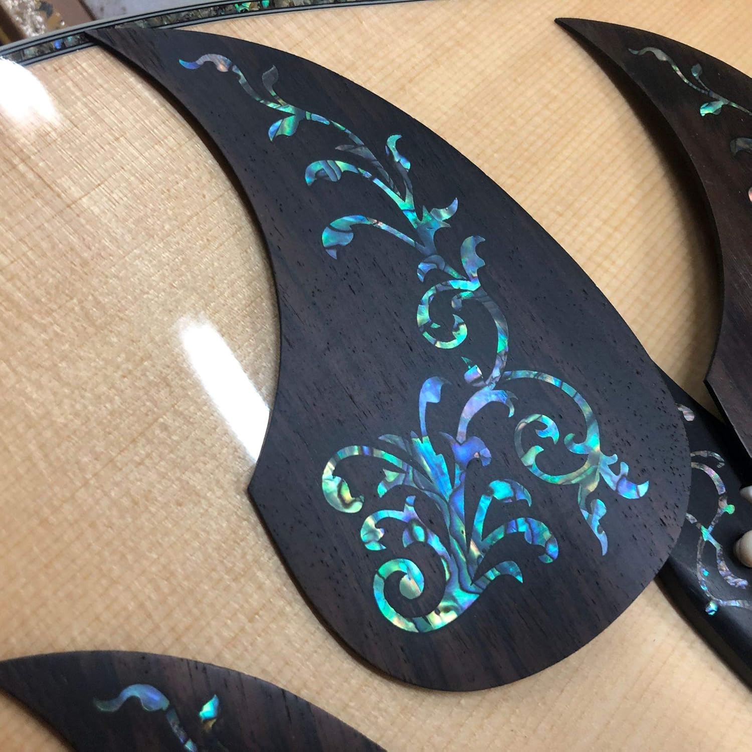 Abalone Inlays Acoustic Guitar Rosewood pickguards