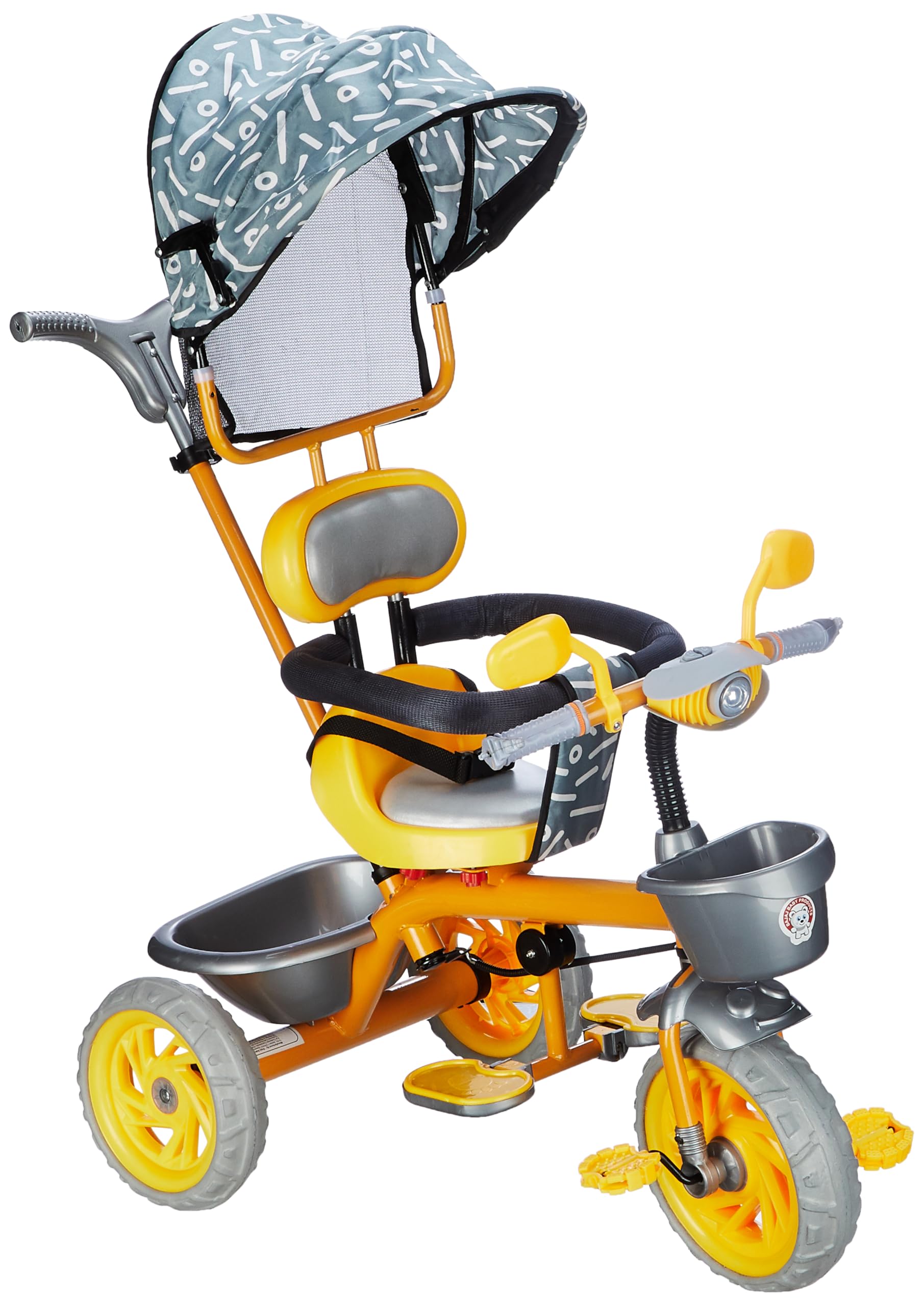 Toyzoy Lil'Rocket Pro Max Kids|Baby Trike|Tricycle with Light & Music, Cushioned Seat & Storage Basket for Kids|Boys|Girls Age Group 2+ Years (Orange)-image-20