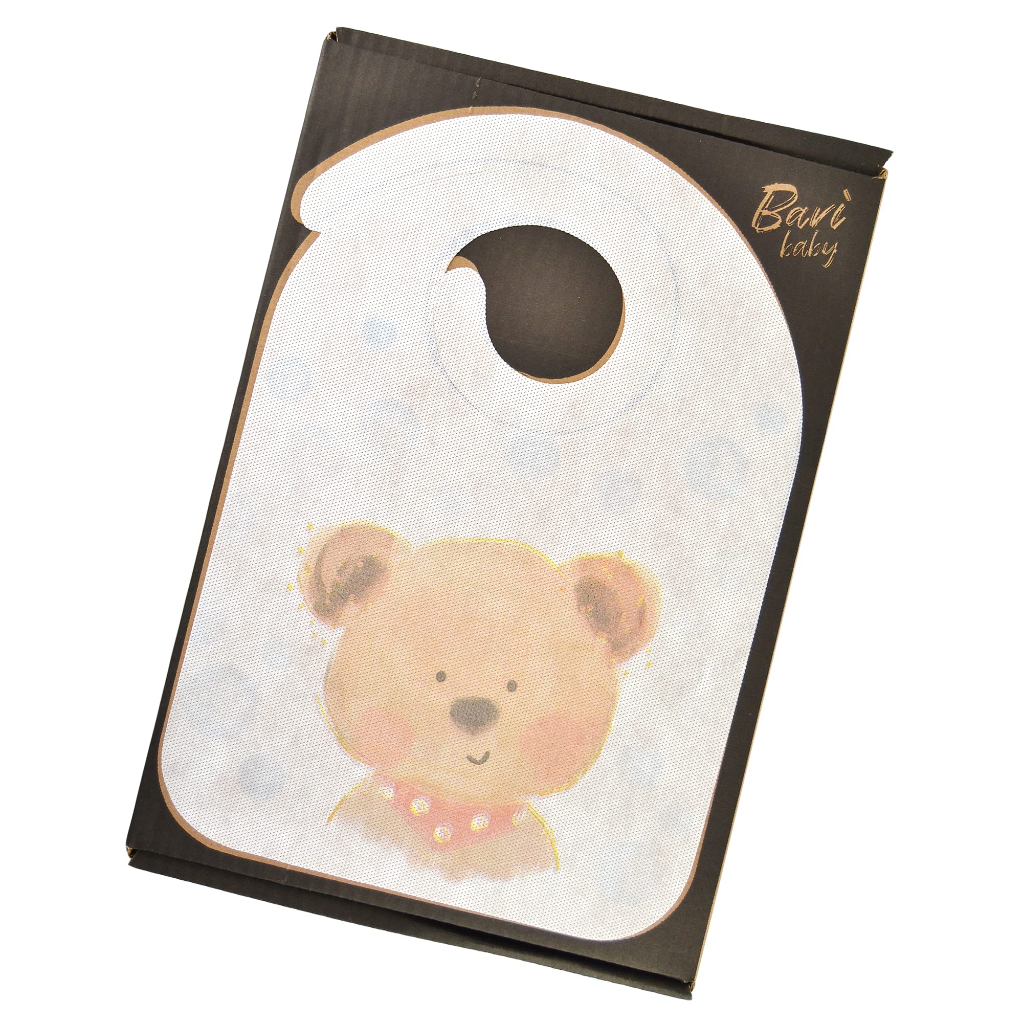 PZ 100 BAVAGLINI MONOUSO PER BAMBINO, BAVAGLINI FANTASIA ORSO, PINGUINO ED ELEFANTE ( ALTO 30 CM X LARGHEZZA 24 CM ) IDEALE PER ASILI E LUDOTECHE PER AGEVOLARE IL CONSUMO DEI PASTI