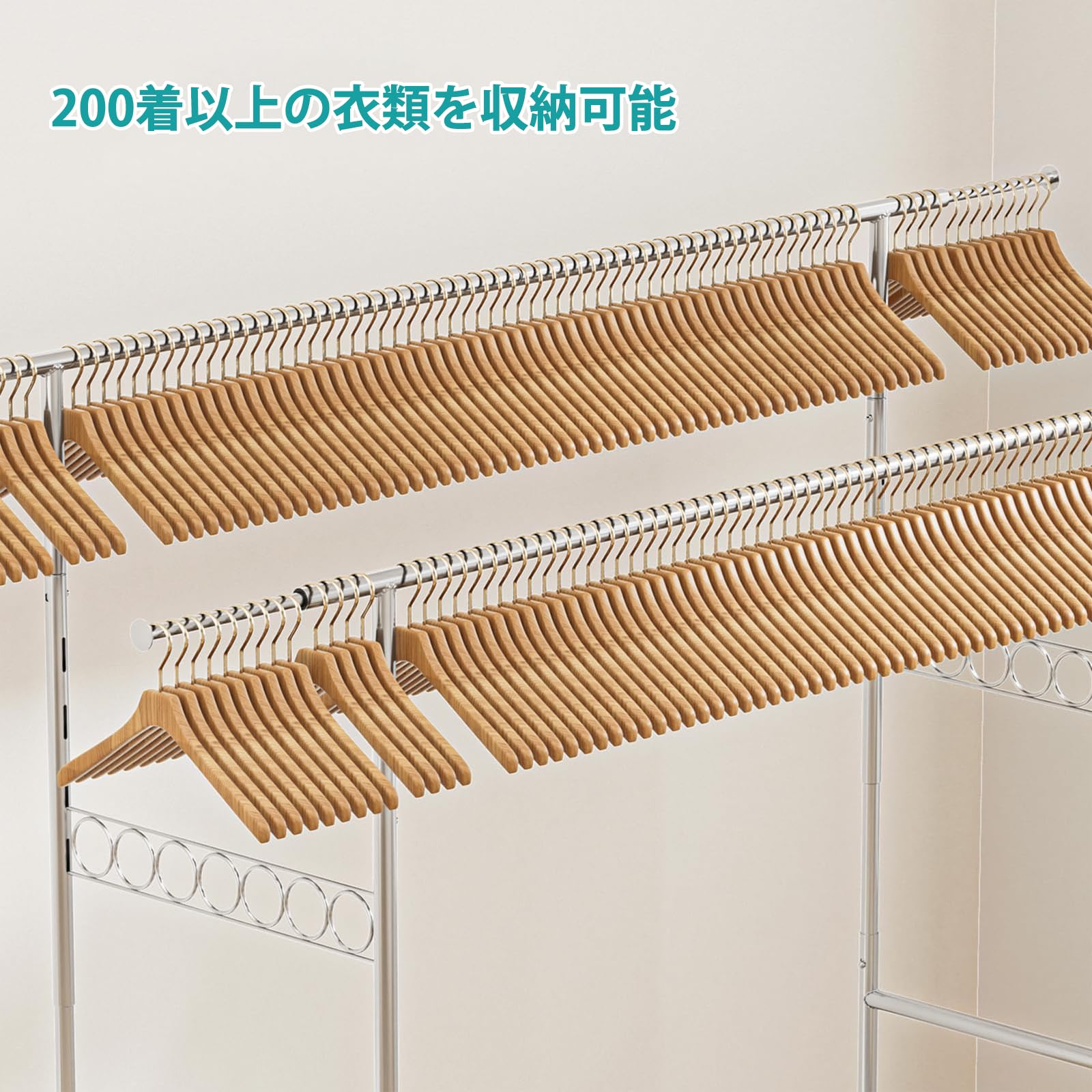 Amazon｜SPECILITE ハンガーラック 頑丈 パイプハンガー 大容量 2段