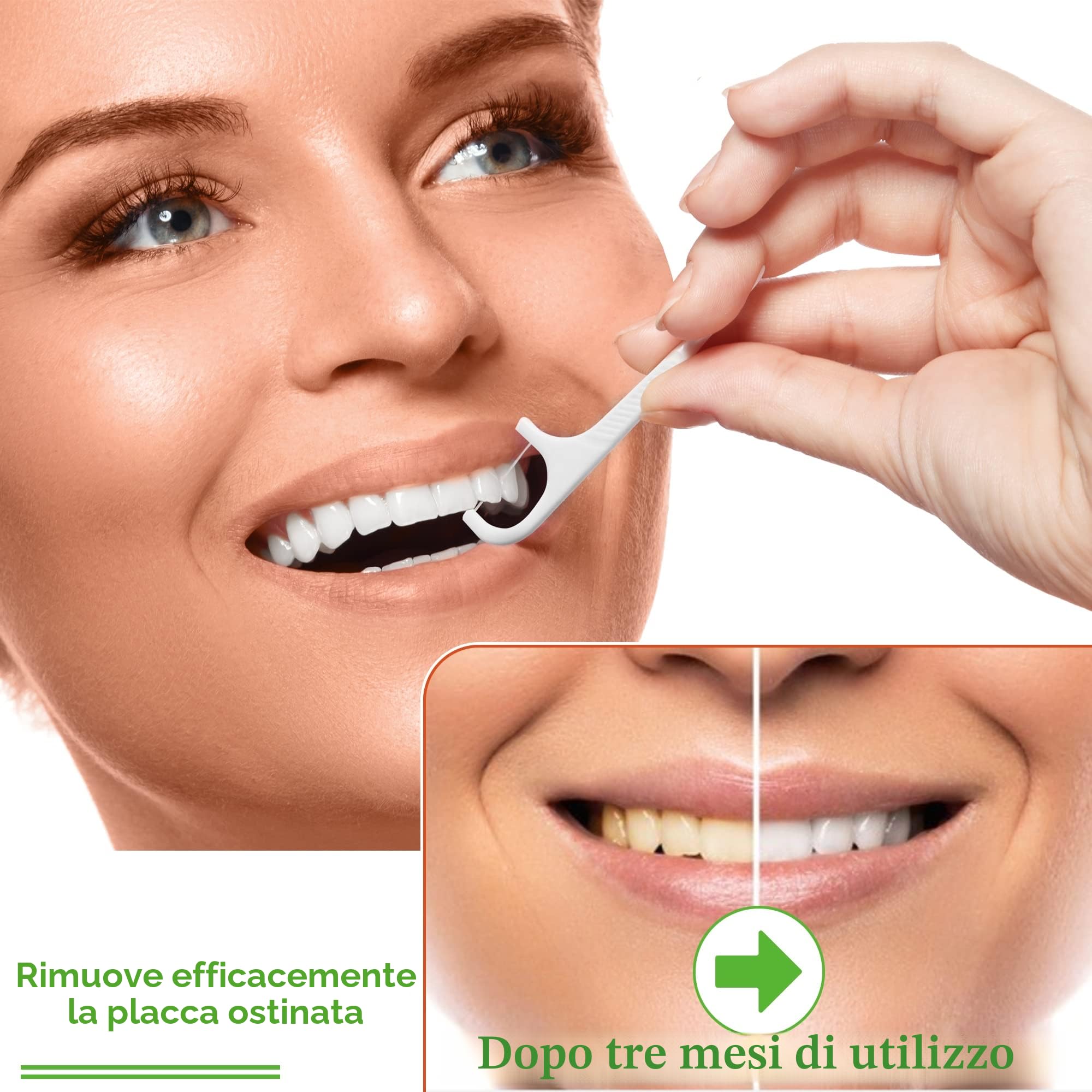 200 Archetti Filo Interdentale Forcella, triplo pulito, facile e semplice da usare, funziona senza intoppi su denti stretti, perfetto per casa e emergenze, mantiene la bocca fresca e pulita