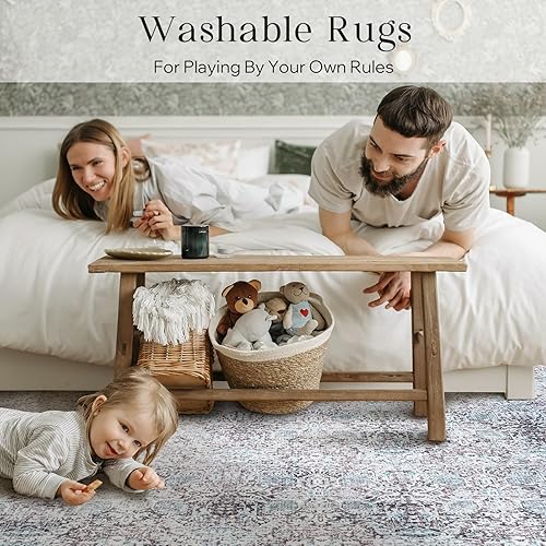 Miniatura 113 de Phantoscope Vintage Collection - Alfombra de área de 8 x 10 pies, alfombra grande para sala de estar, lavable, bohemio, antideslizante