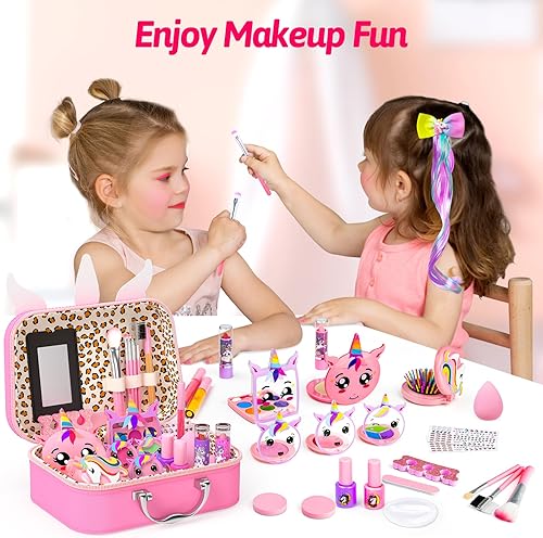 Miniatura 2 de Kit de maquillaje para niñas pequeñas, maquillaje de simulación para niños, juego de maquillaje de princesa, juguete para niños, juego de cosméticos