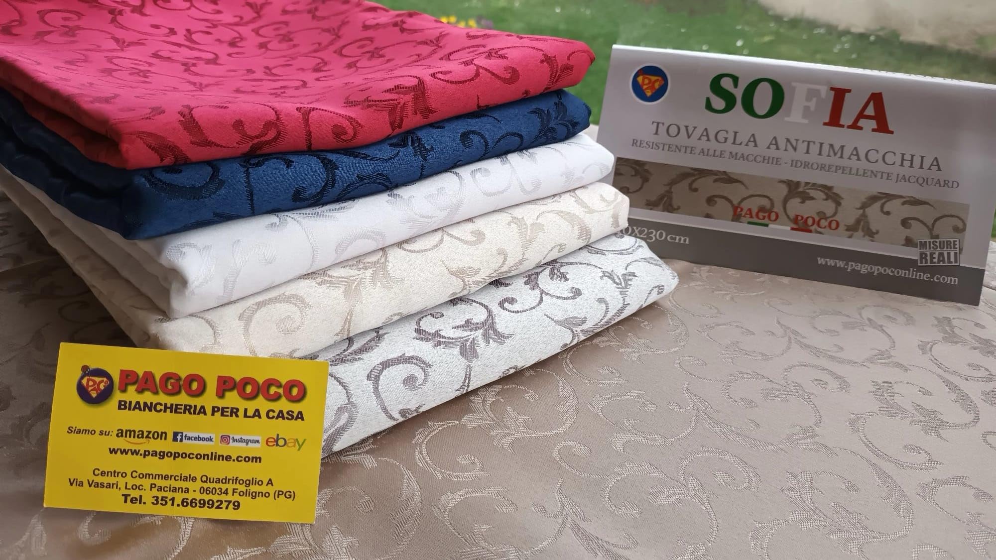 Nappe ou nappe anti-taches unie damassée 100% hydrofuge - Taille 140X450 ... Nouveauté 2022.. (Pigeon)