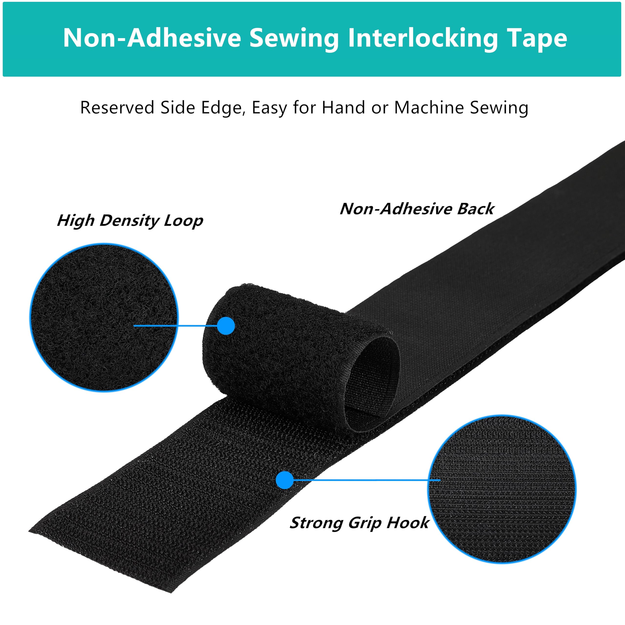 Snapklik.com : Sew On Hook And Loop Tape 4 Inch Wide,6.5 Feet Non ...