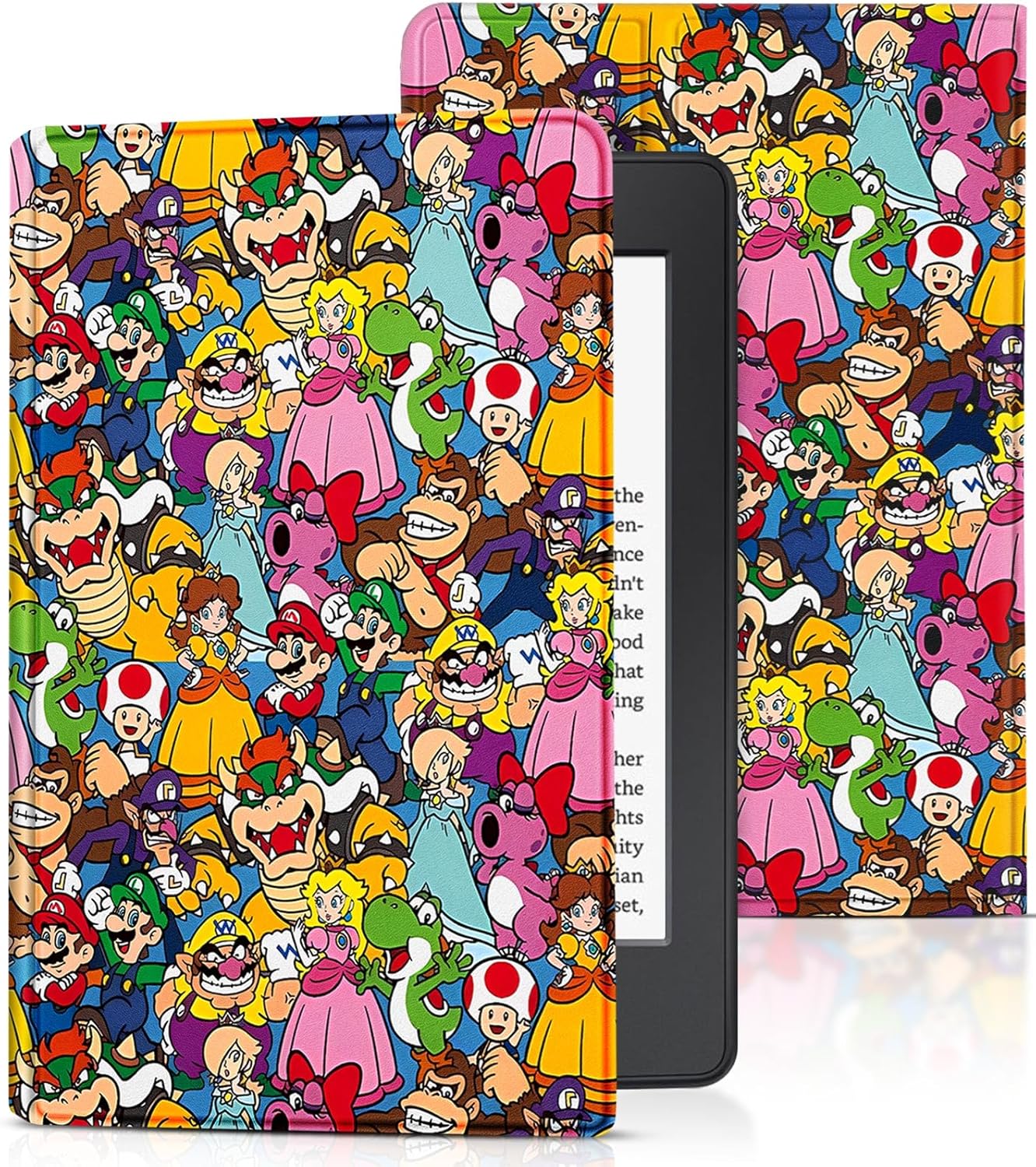 Trendy Fun Case for Kindle 11th 6″ 2022 Generation Cute Cartoon Kawaii Girls Kids Boys Aesthetic Cool Folio Cover for Amazon Kindle 11th Generation C2V2L3, 6inch E Reader Case,Gongzhu Maros