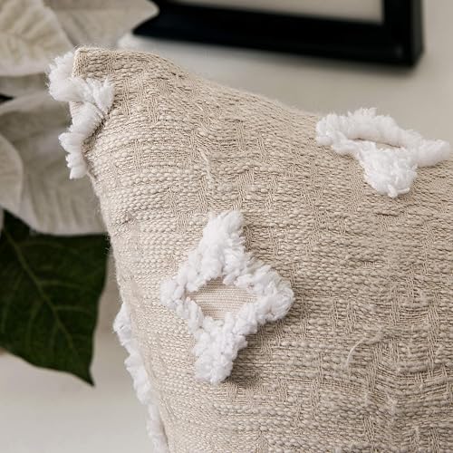 Miniatura 3 de MIULEE - Juego de 2 fundas de almohada decorativas para funda de cojín de jacquard de rombos, funda de cuadros suaves para sofá, cama, dormitorio y