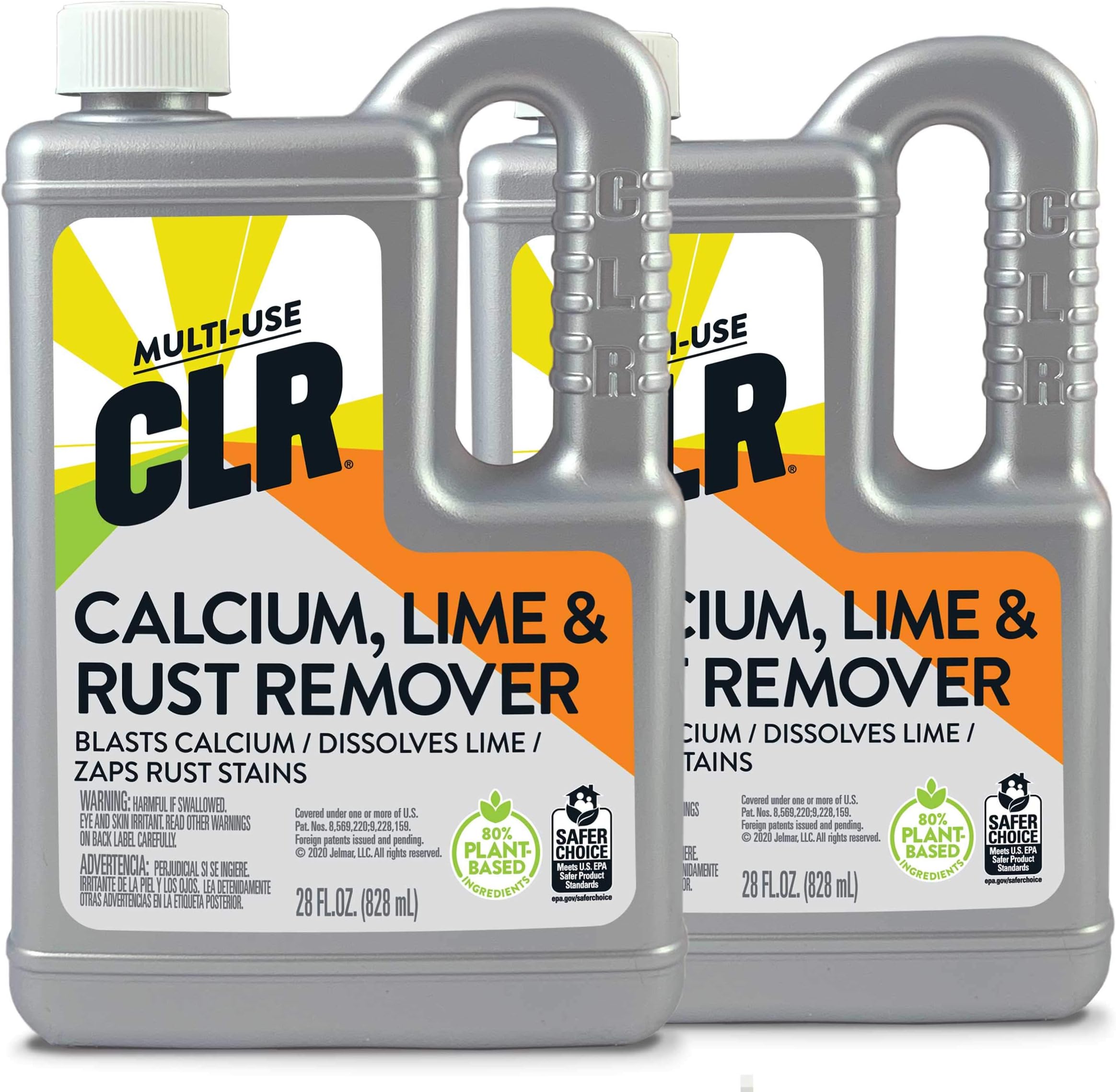 CLR Multi-Use Calcium, Lime & Rust Remover, 28 Ounce Bottle (Pack of 2)