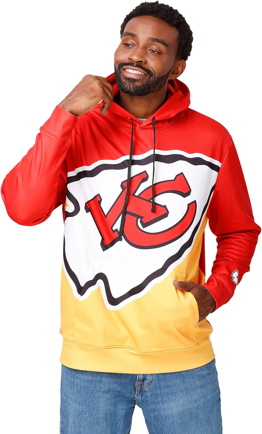 FOCO NFL mens Nfl Team Color Bold Logo Hooded Pullover Hoodie