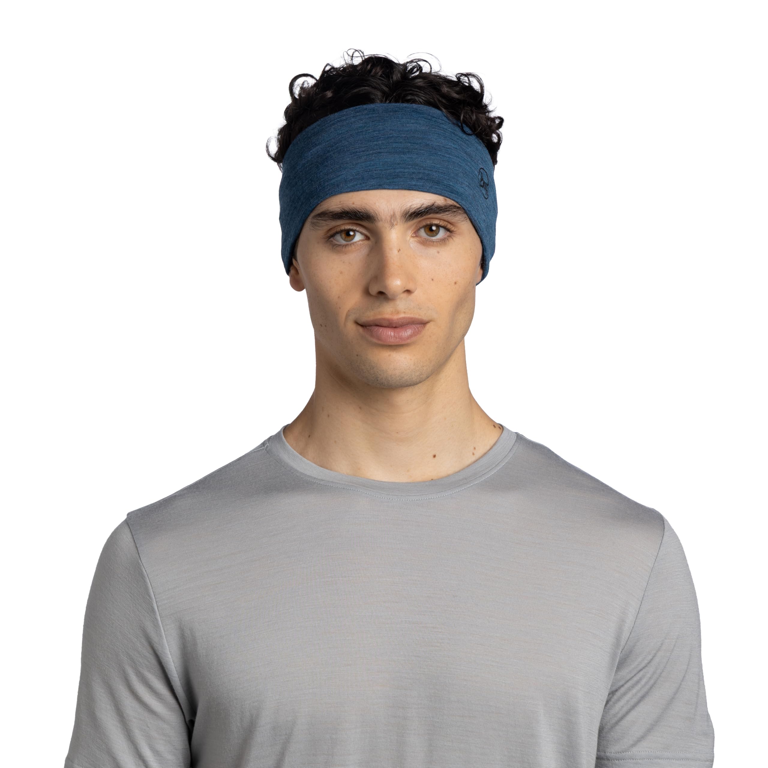 BUFF Opaska LW Merino Wool Reguluje Temperaturę, 100% Wełna Merino, na Świeżym Powietrzu, Zrównoważona, Lekka, Komfort One Size Niebieski
