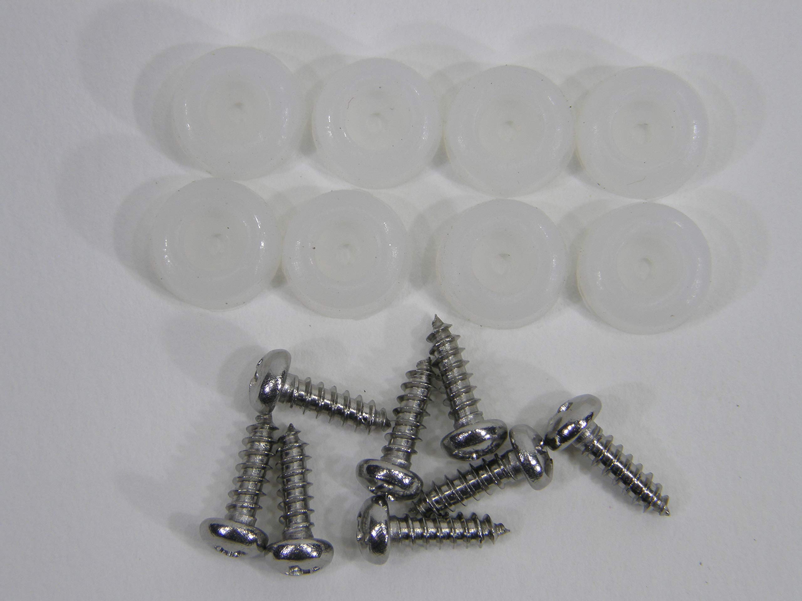 Small 1/2" Dia and Extra Small 3/8" Dia Silicone Rubber Bumpers with Stainless Steel Screws (24 Pack) (Extra Small 3/8", Clear, 24)