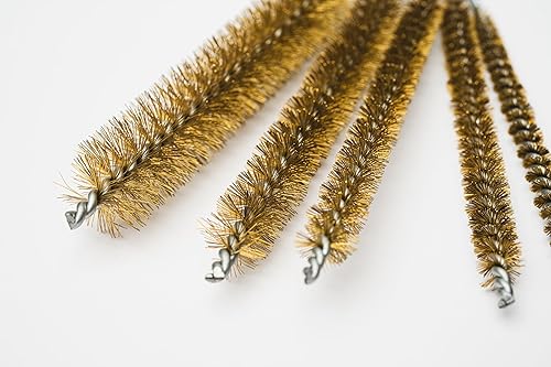 Miniatura 9 de PMD Products Kit de cepillos de limpieza de tubos de 10 piezas | Cepillos de alambre de latón y cepillos de acero inoxidable de 12 pulgadas de largo