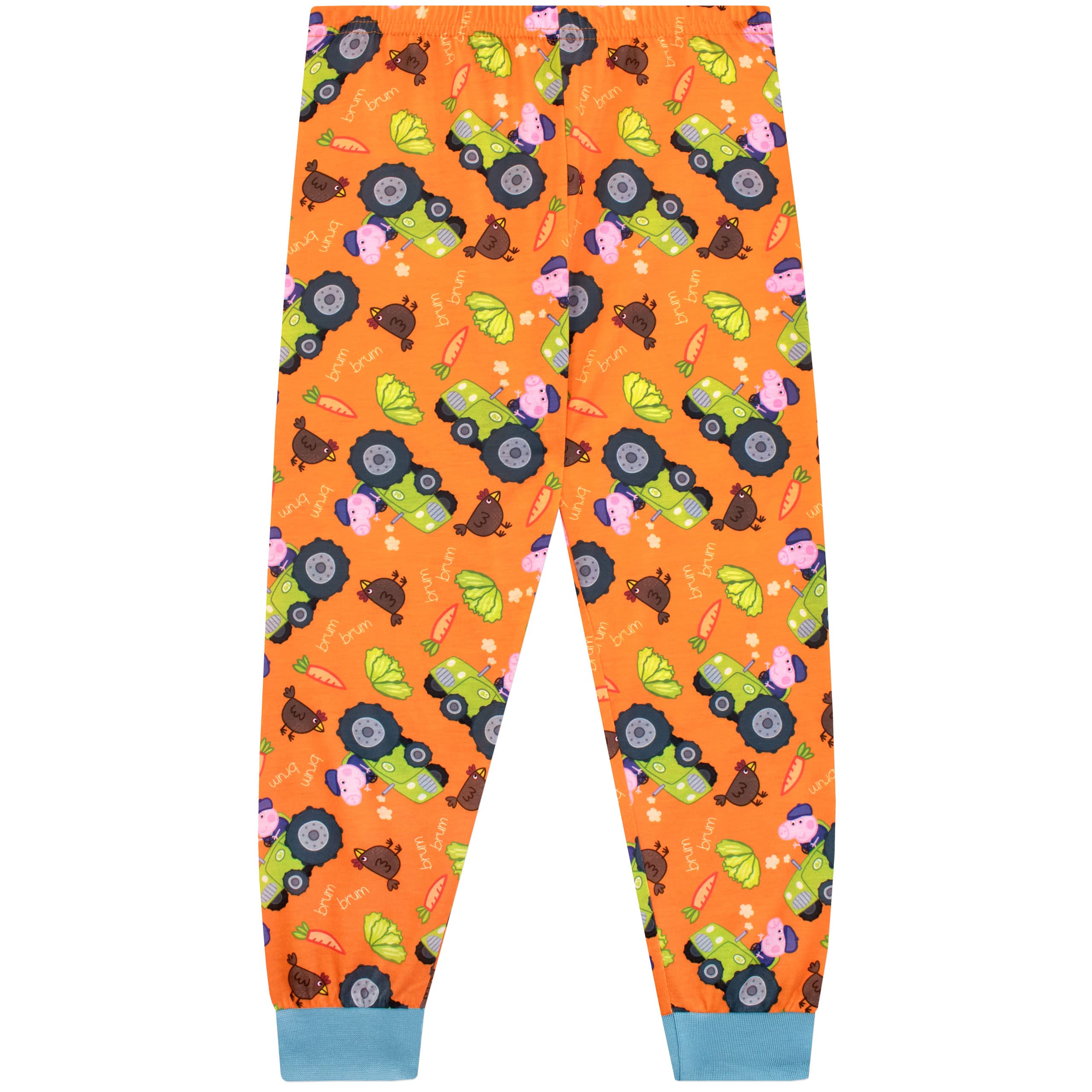 Peppa Pig Ragazzi George Pig Pigiama Fattoria Trattore Set di Pigiama a Maniche Lunghe per Bambini 6-7 Anni Arancione