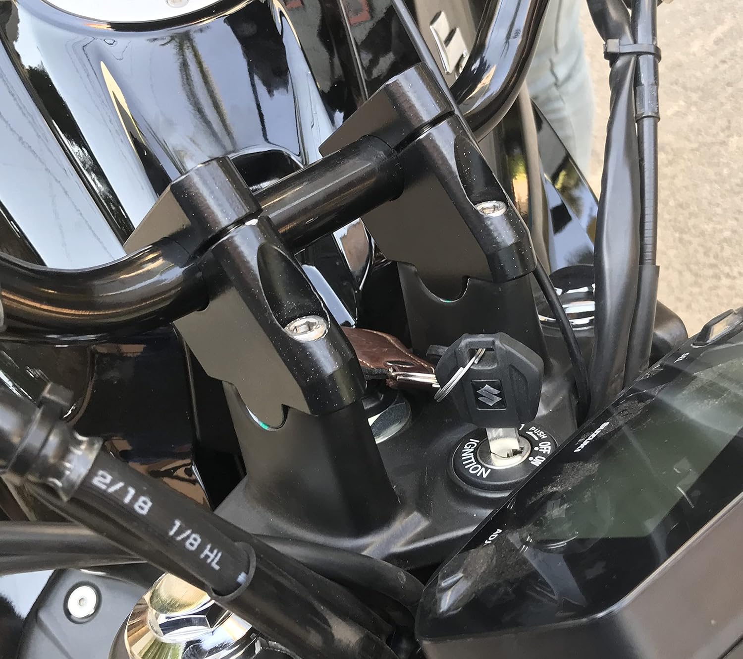 Road Rangers Dominar 400 Handlebar Riser Reclined 1.8 inches Black