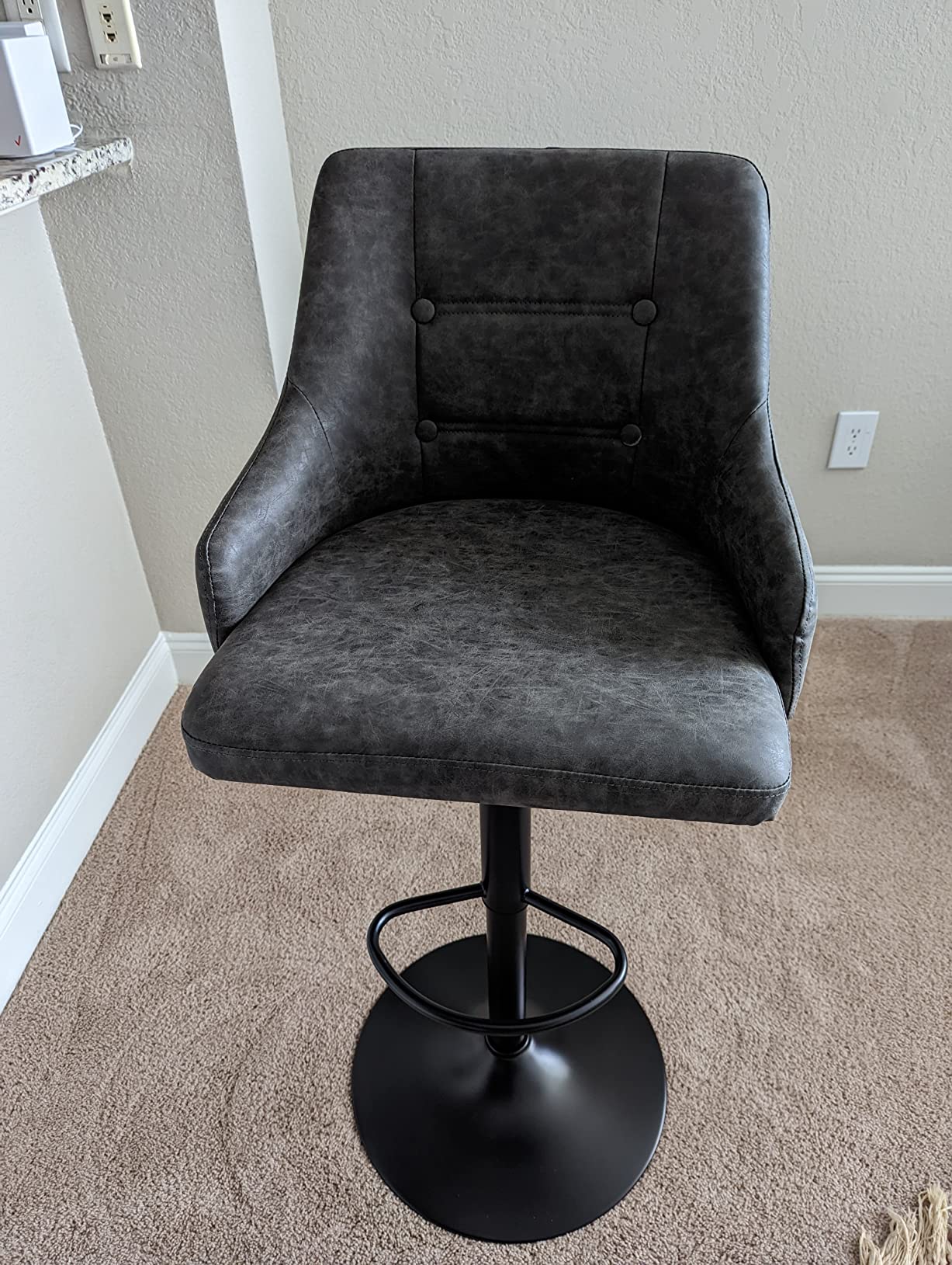 25/mo Finance HERA'S PALACE 360 Swivel Bar Stools, Modern Barstool