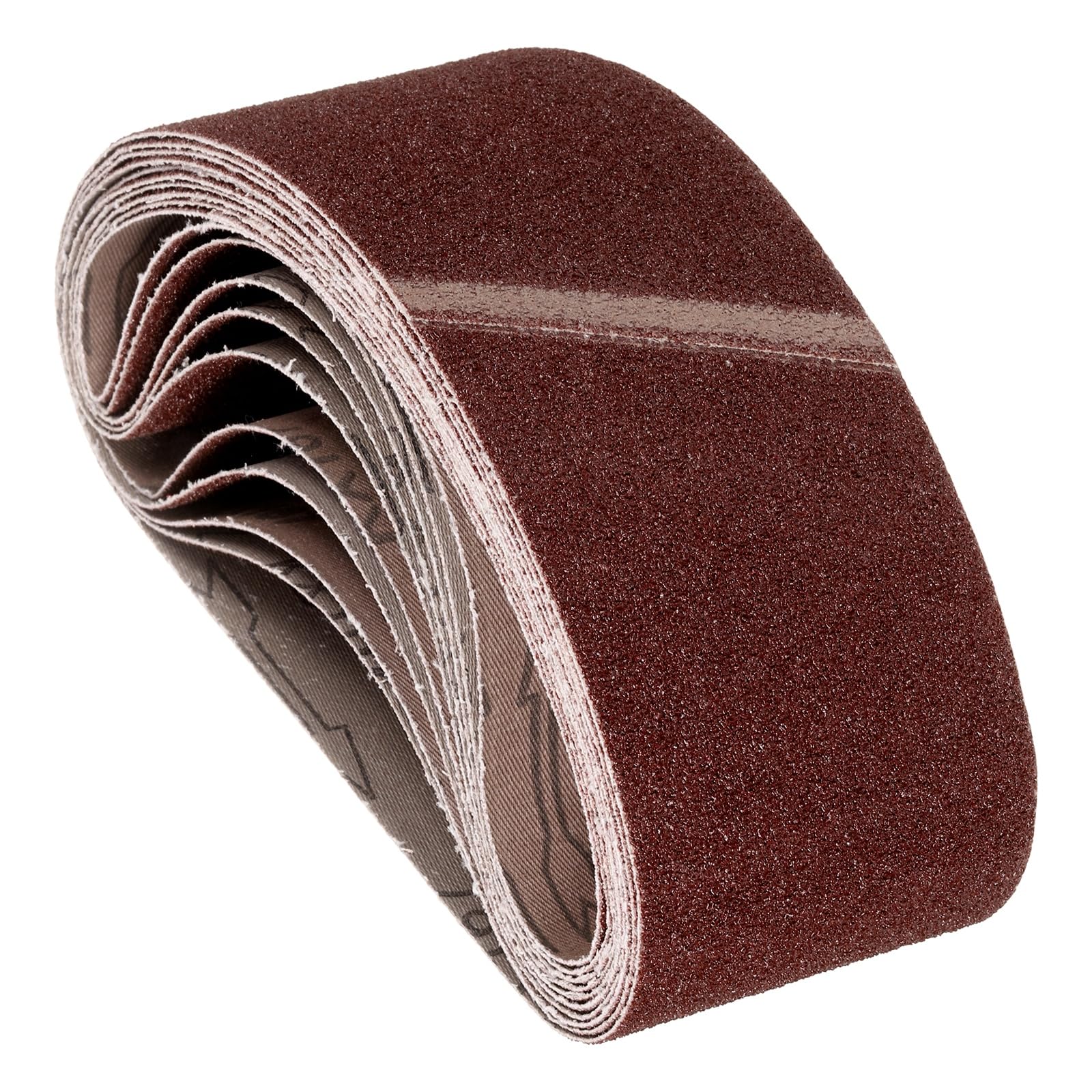 Kozelo 10 Pcs Sanding Belts 76mm x 533mm 60 Grit Aluminum Oxide Abrasive Sandpaper for Belt Sander Metal Grinding Wood Working Weld Rust Removal
