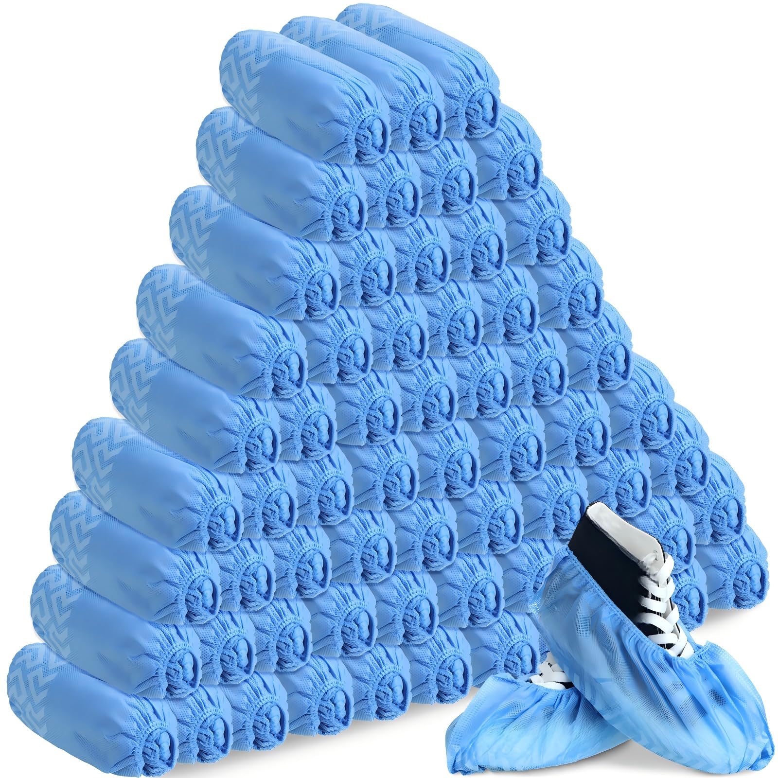600 fundas desechables para zapatos para botas antideslizantes gruesas y extra para zapatos, fundas duraderas para botas para hombres y mujeres, prácticamente la mayoría de zapatos, color azul