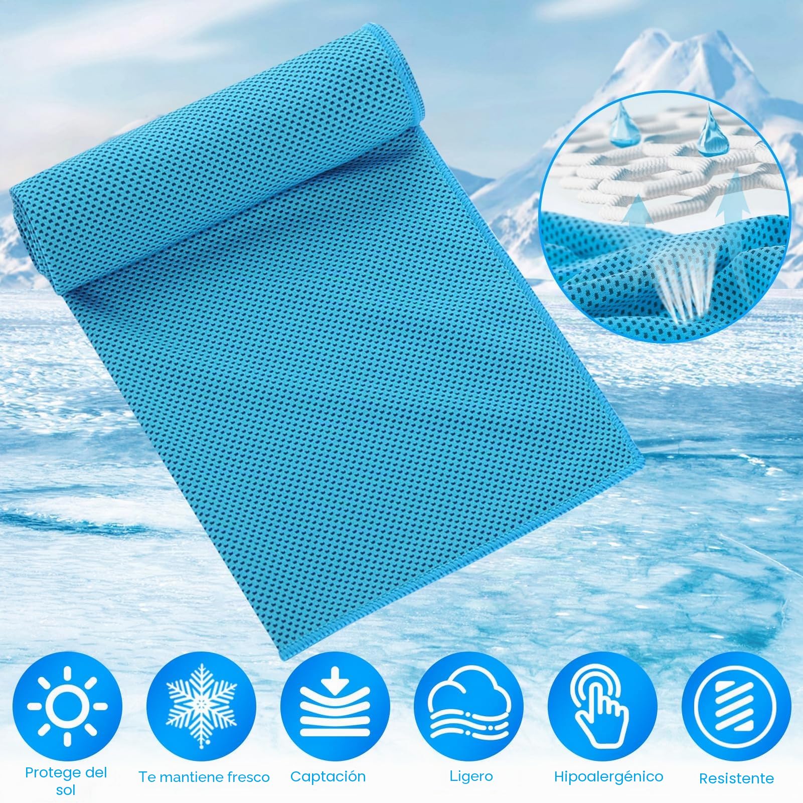 Chaleco Hielo,Insolación refrescante Verano para Hombres y Mujeres, chaleco de enfriamiento evaporativo, para trabajo al aire libre, equitación, correr