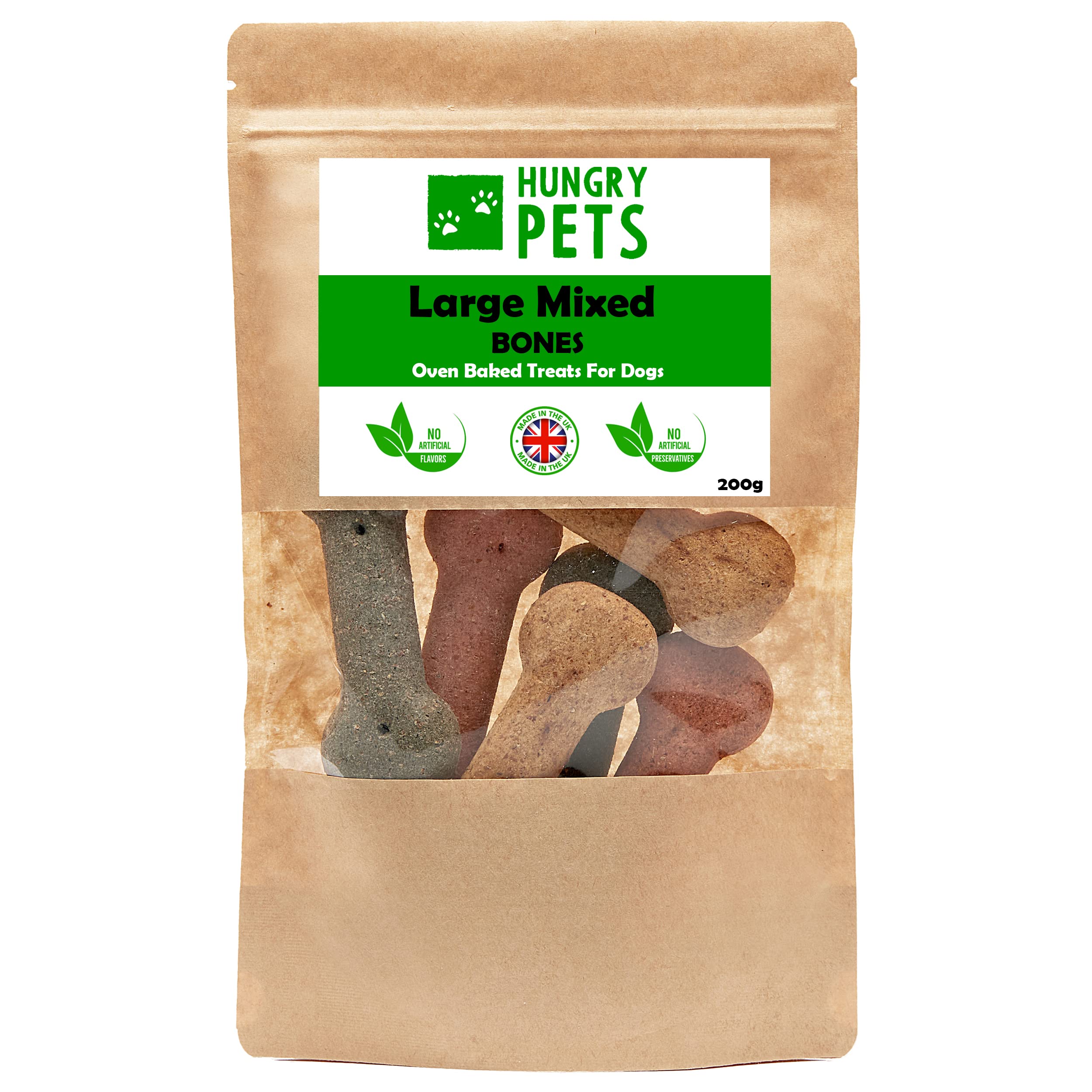 Assorted Large Bones Dog Biscuits, 200g