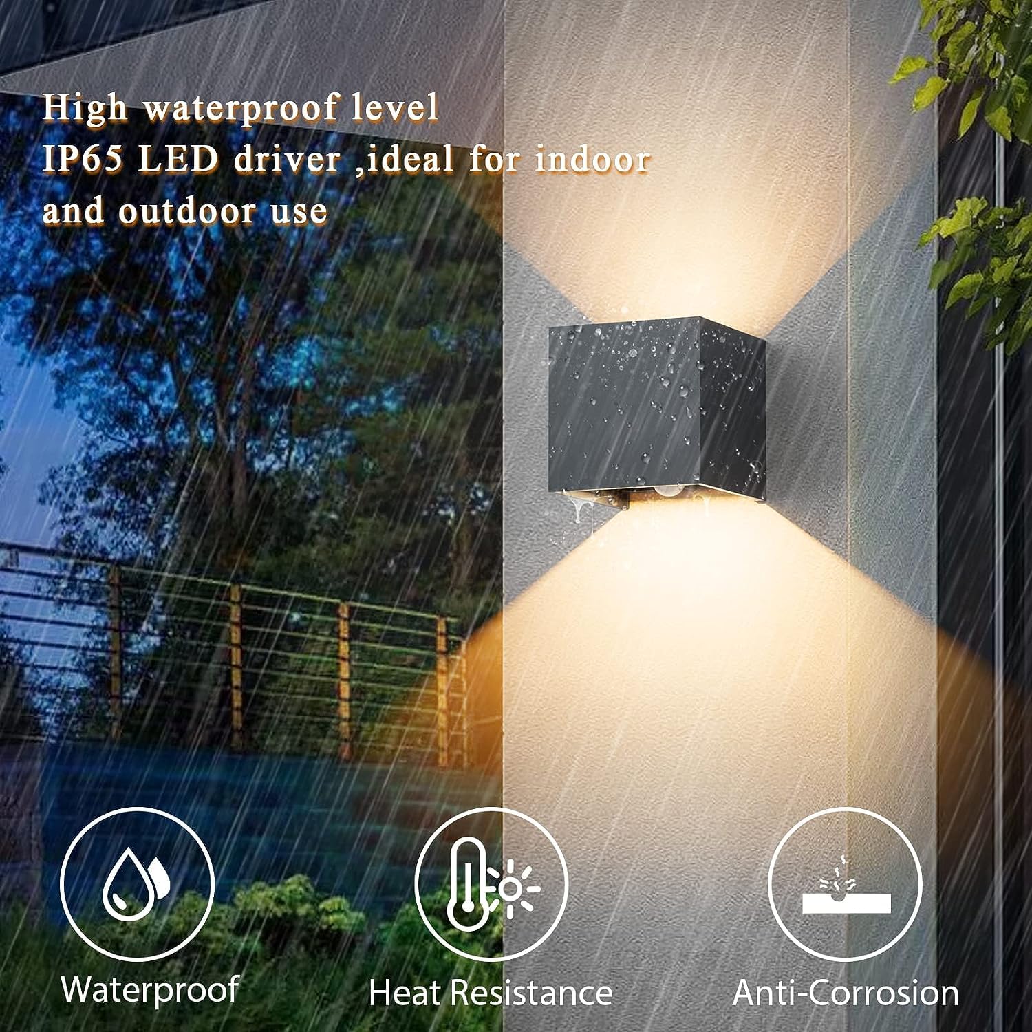 Klighten 12W Außenwandleuchte mit Bewegungsmelder IP65 2700K Anthrazit