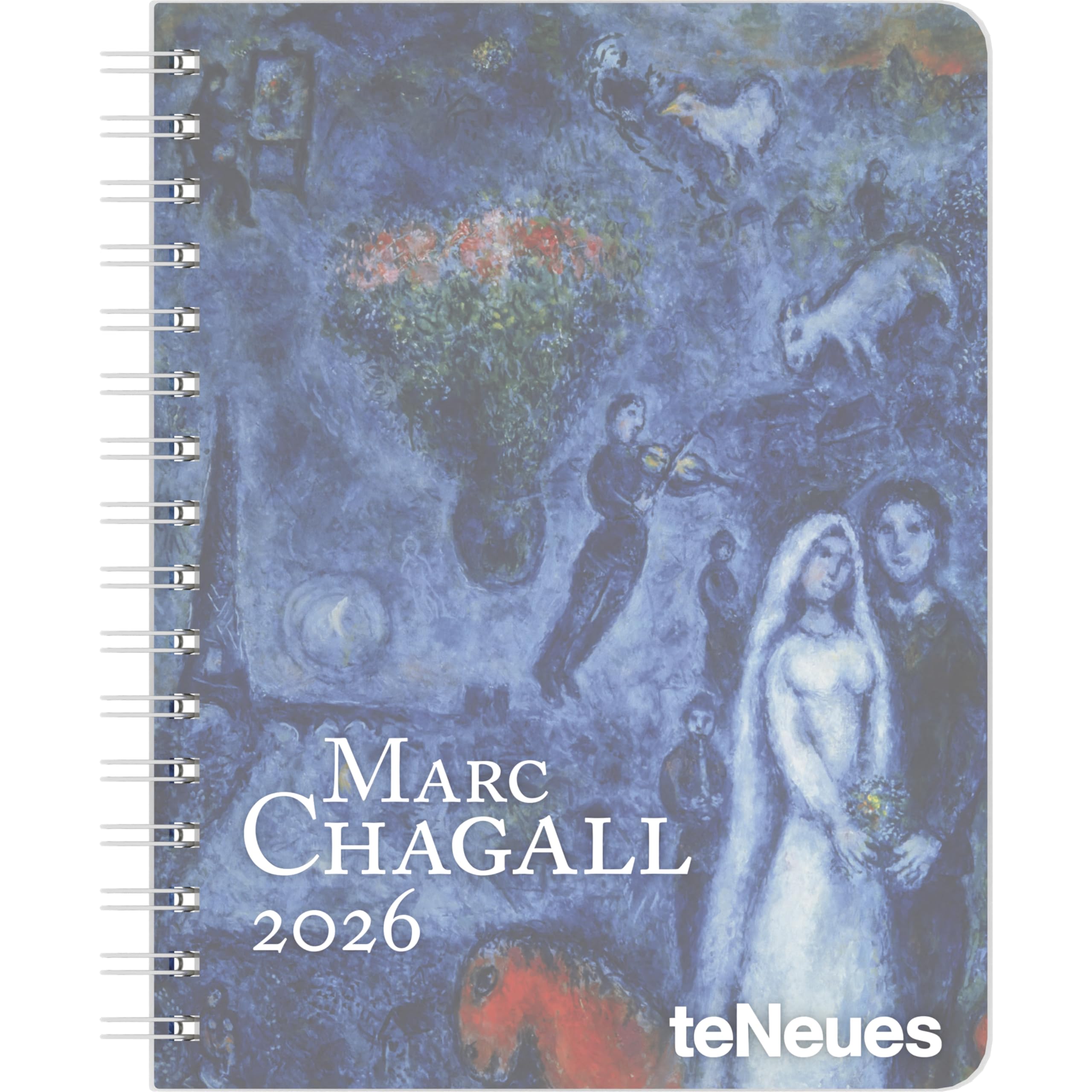 teNeues - Marc Chagall Diary 2026 – Buchkalender 17x22 cm | Wochenkalender Deluxe mit poetischen Meisterwerken für Chagall-Fans & Kunstliebhaber: Diary