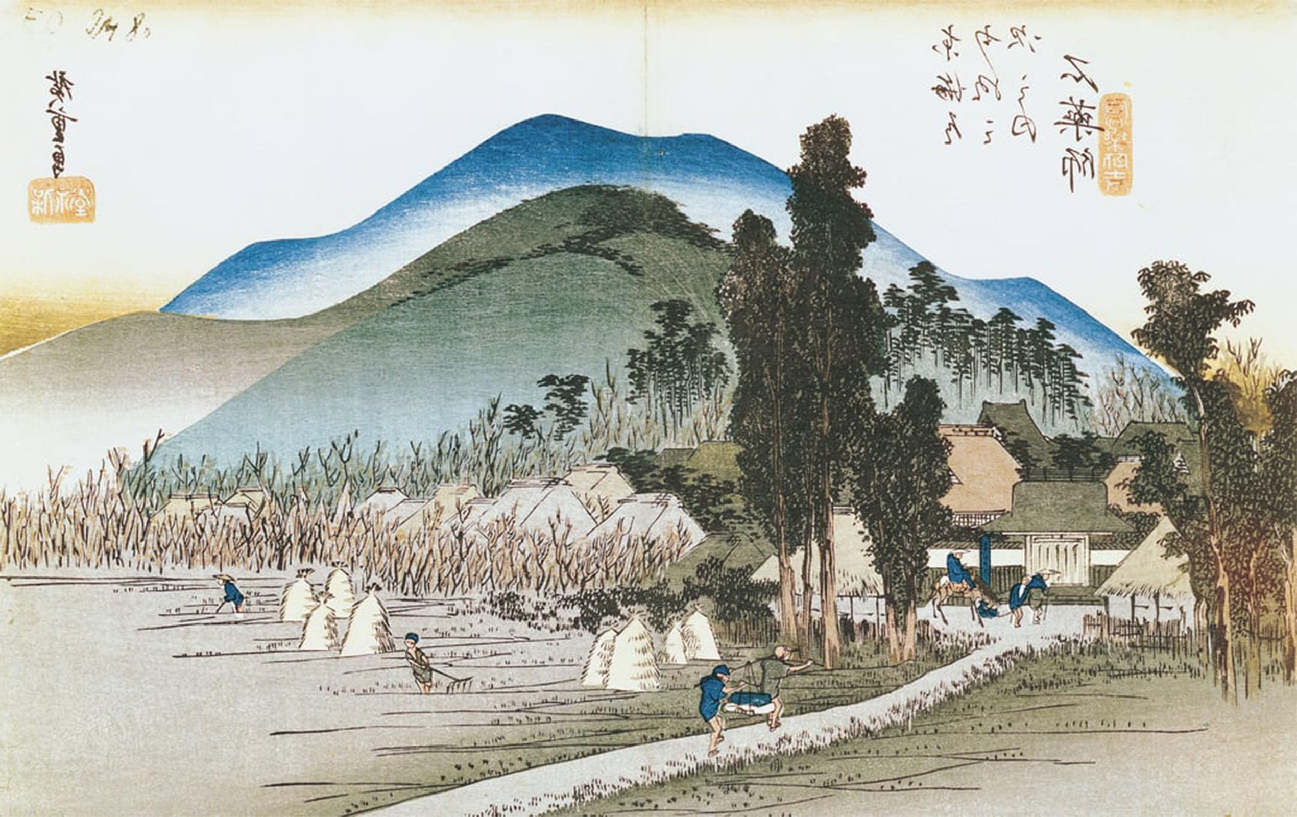 SERENDIPITP Vintage Picture Print on Canvas Wall Art Poster Ishiyakushi by Utagawa Hiroshige Artwork Print Poster for Wall Decor 60x90cm