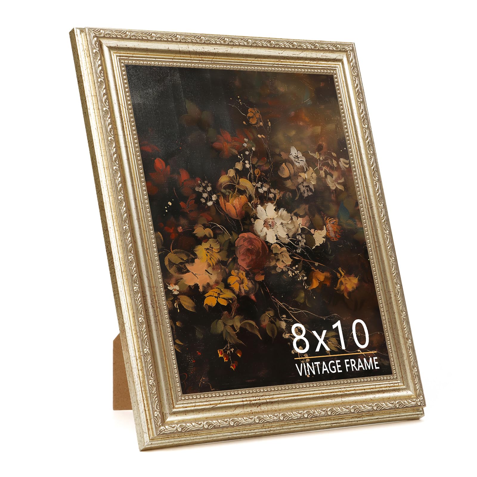 Photo 1 of ASTRDECOR 8x10 Picture Frame - Distressed Champagne Silver