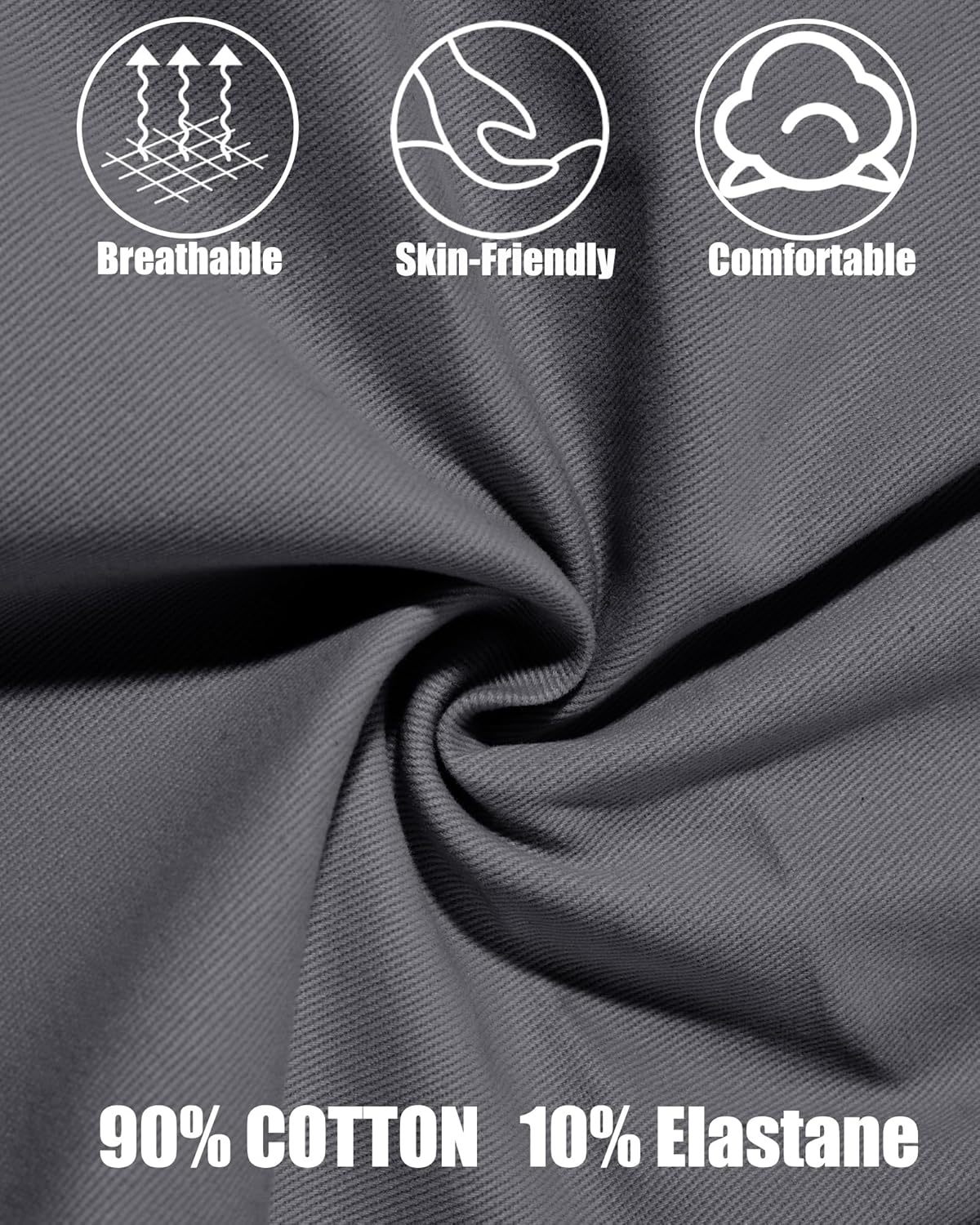 Men's Cargo Pants with Pockets Cotton Outdoor Elastic Waist Hiking Pants Casual Baggy Jogger Sweatpants - Image 7