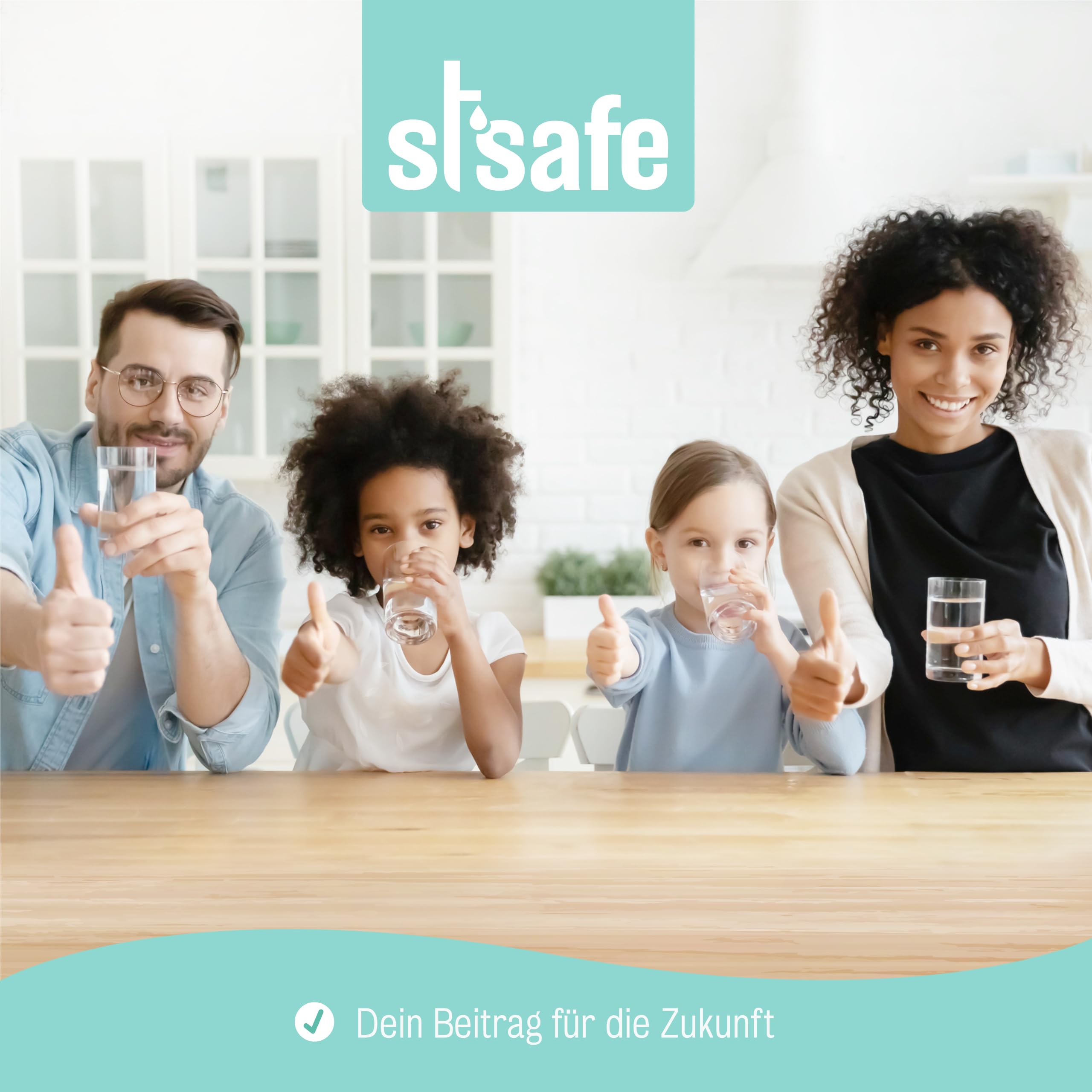 BASE+ Ersatzfilter | Untertisch Wasserfilter Ersatzkartusche passend zu den StSafe Filtern der HOME-Serie | Schnellwechselsystem I doppelte Filtration I Filtersystem Wasser I Trinkwasserfilter