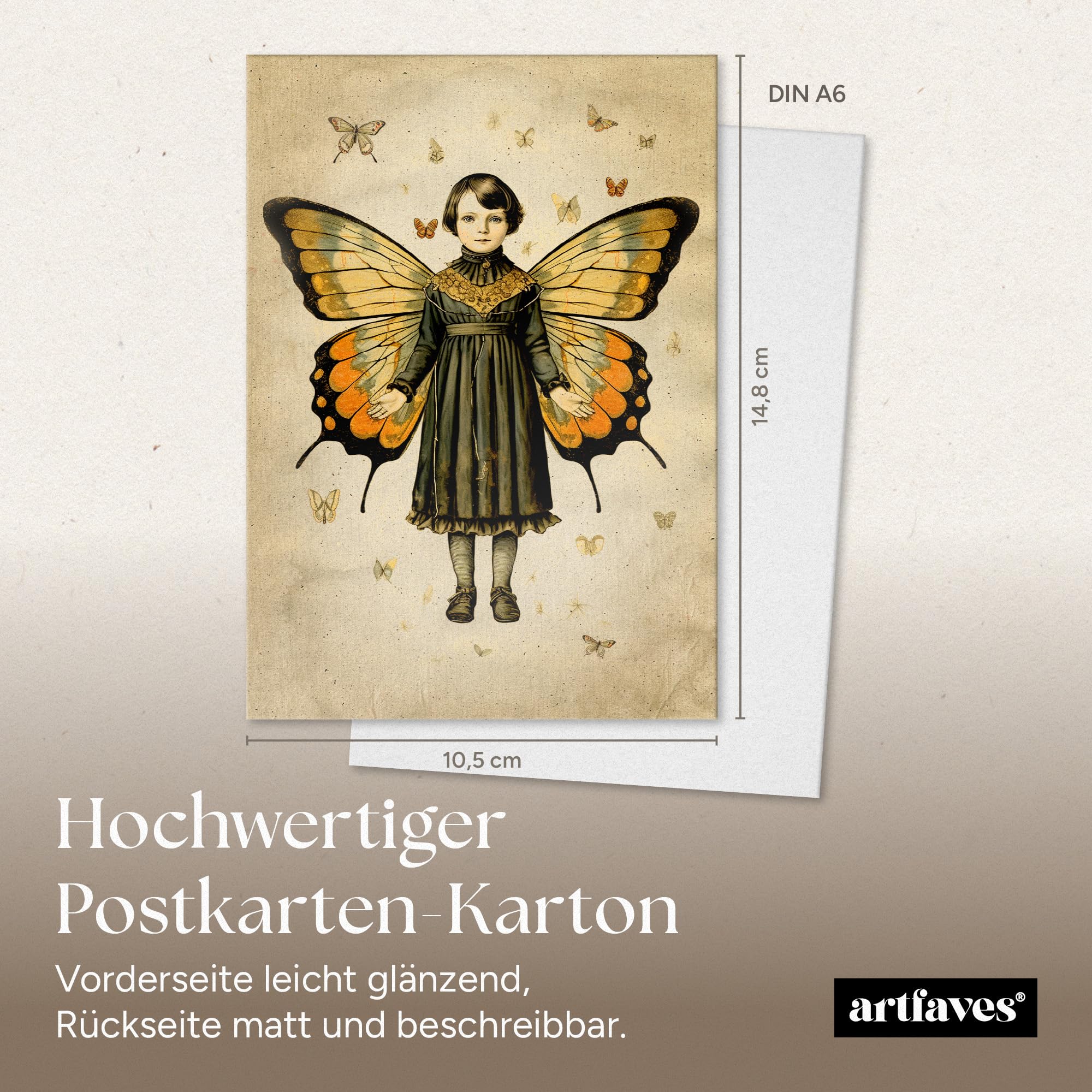 ARTFAVES Set di cartoline Tarocchi vintage I 30 diverse cartoline DIN A6