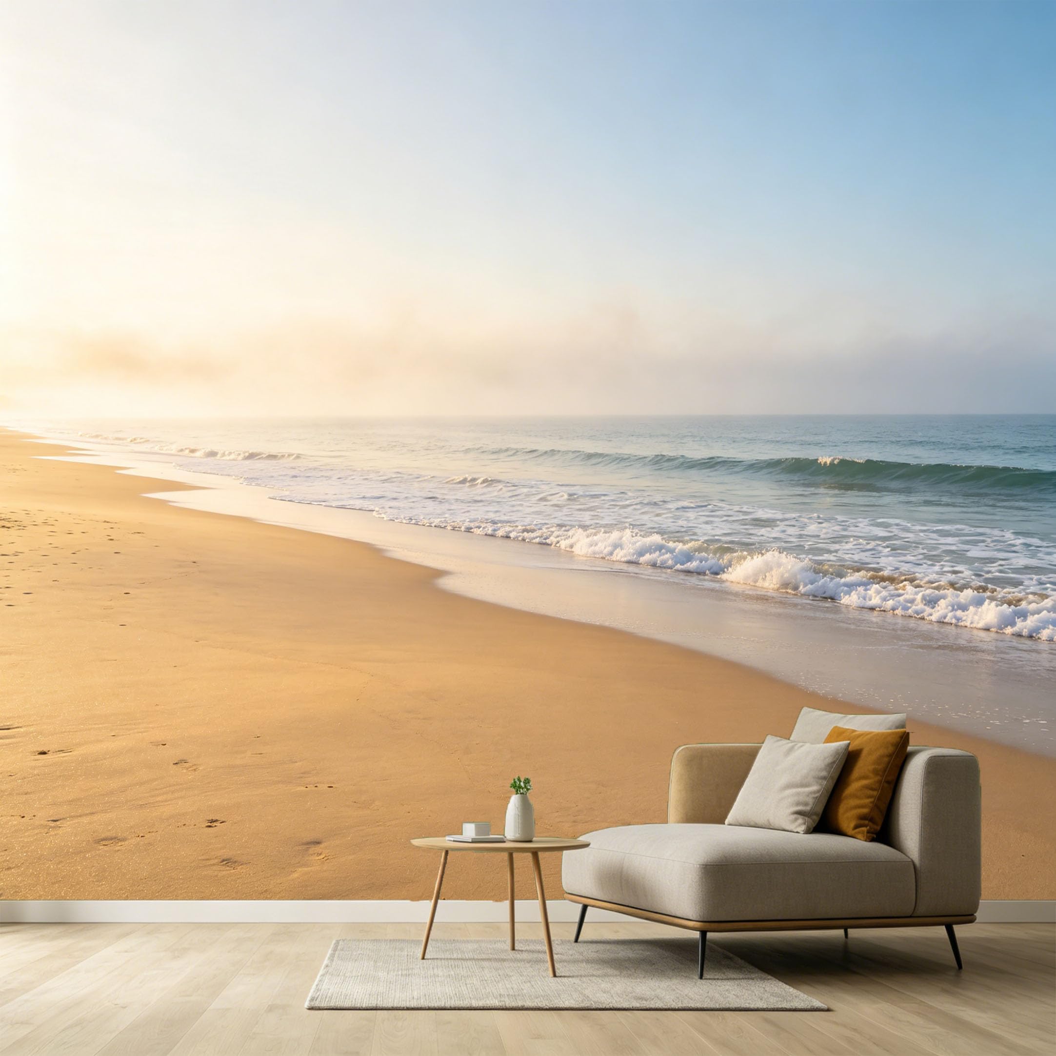 Custom Size Wall Murals Coastal Ocean Marine Landscape Sunrise Beach Seascape Waves SelfAdhesive Wall Fabric Removable Large Wallpaper for Photo Living Room