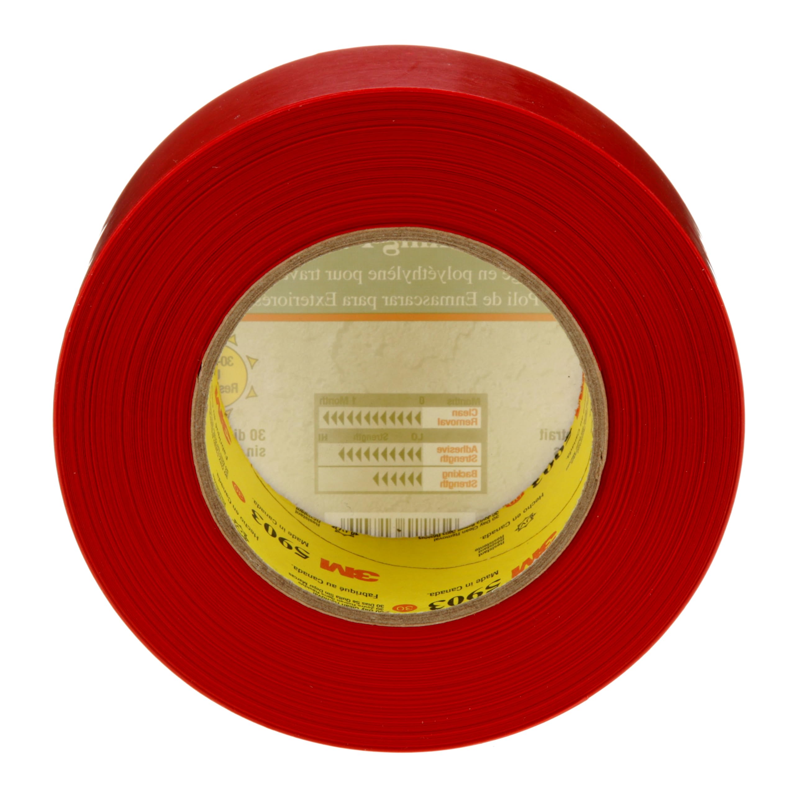 3M Tape exterior Masking Poli 5903 Rojo, 48 mm x 54,8 m (Pack de 1)