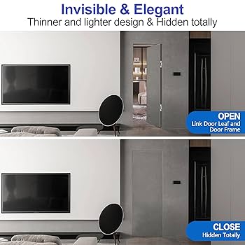 2 pcs 7 inch Hidden Door Hinges-Invisible Hinges for Doors