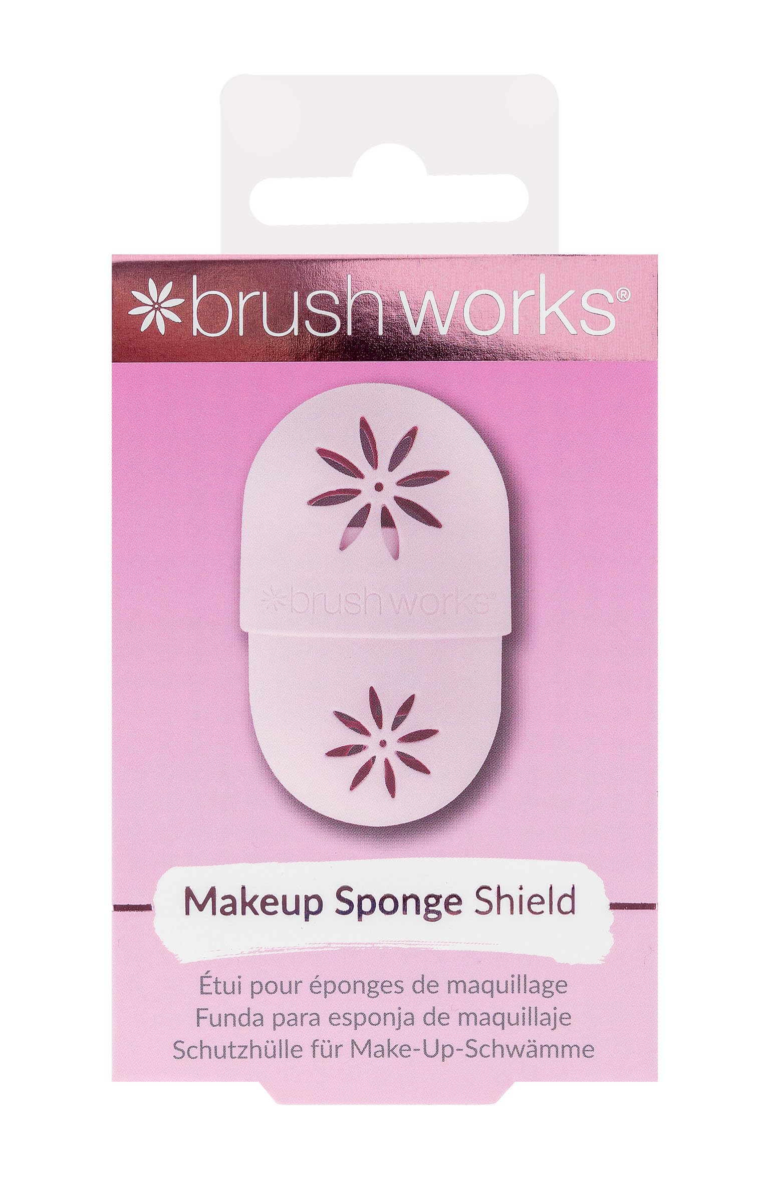 Brushworks Makeup Sponge Shield – Silicone Beauty Sponge Holder for Clean, Hygienic & Organised Storage – Ventilated & Travel-Friendly