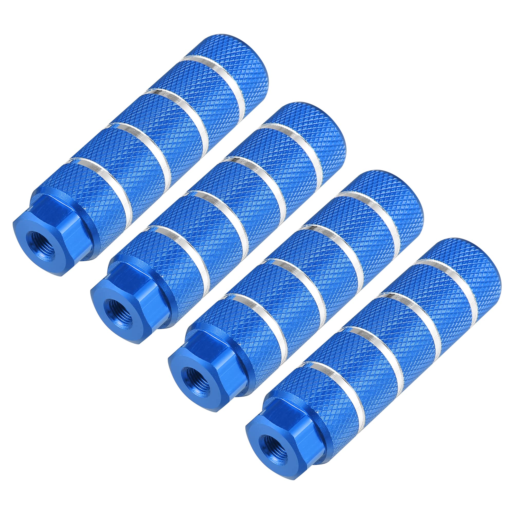 X AUTOHAUX Lot de 4 repose-pieds arrière pour vélo BMX MTB Bleu Compatible avec essieux de 3/8 pouce
