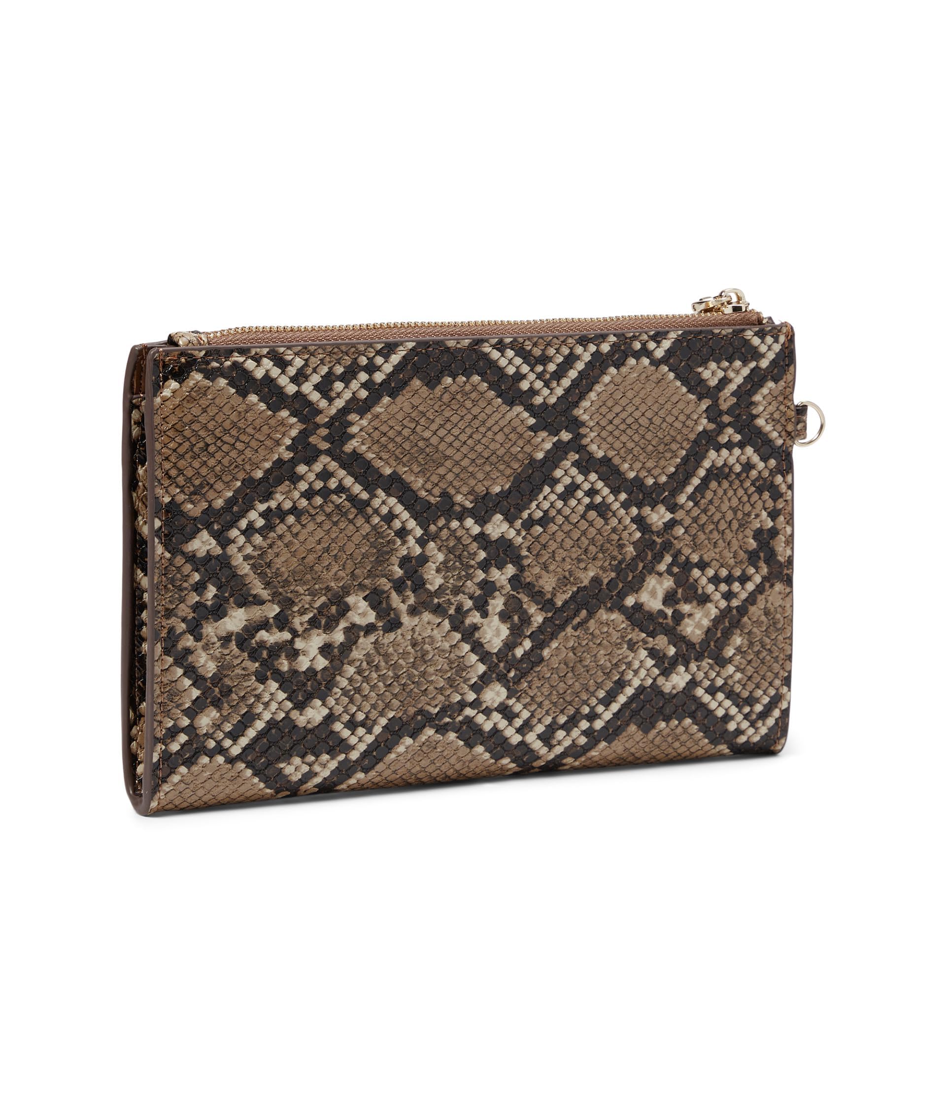 Anne Klein AK snake trimmed zip clutch with wristlet