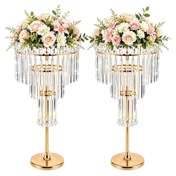 Charming Kitchen Table Centerpiece Ideas for Everyday Style 218 Tall Gold Chandelier Centerpiece Stands