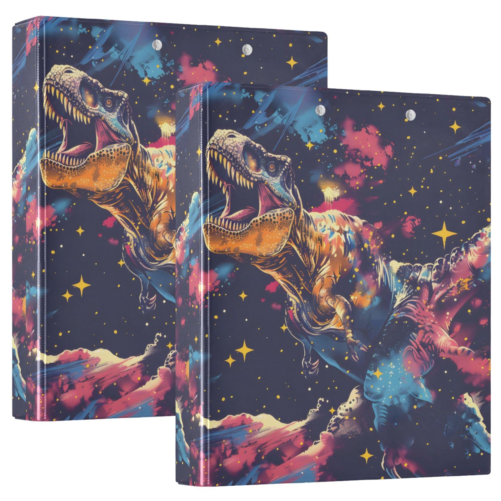 T-rex - Raccoglitore a 3 anelli, 3,8 cm, contiene 200 fogli con 3 tasche interne in PVC trasparente, per scuola e ufficio